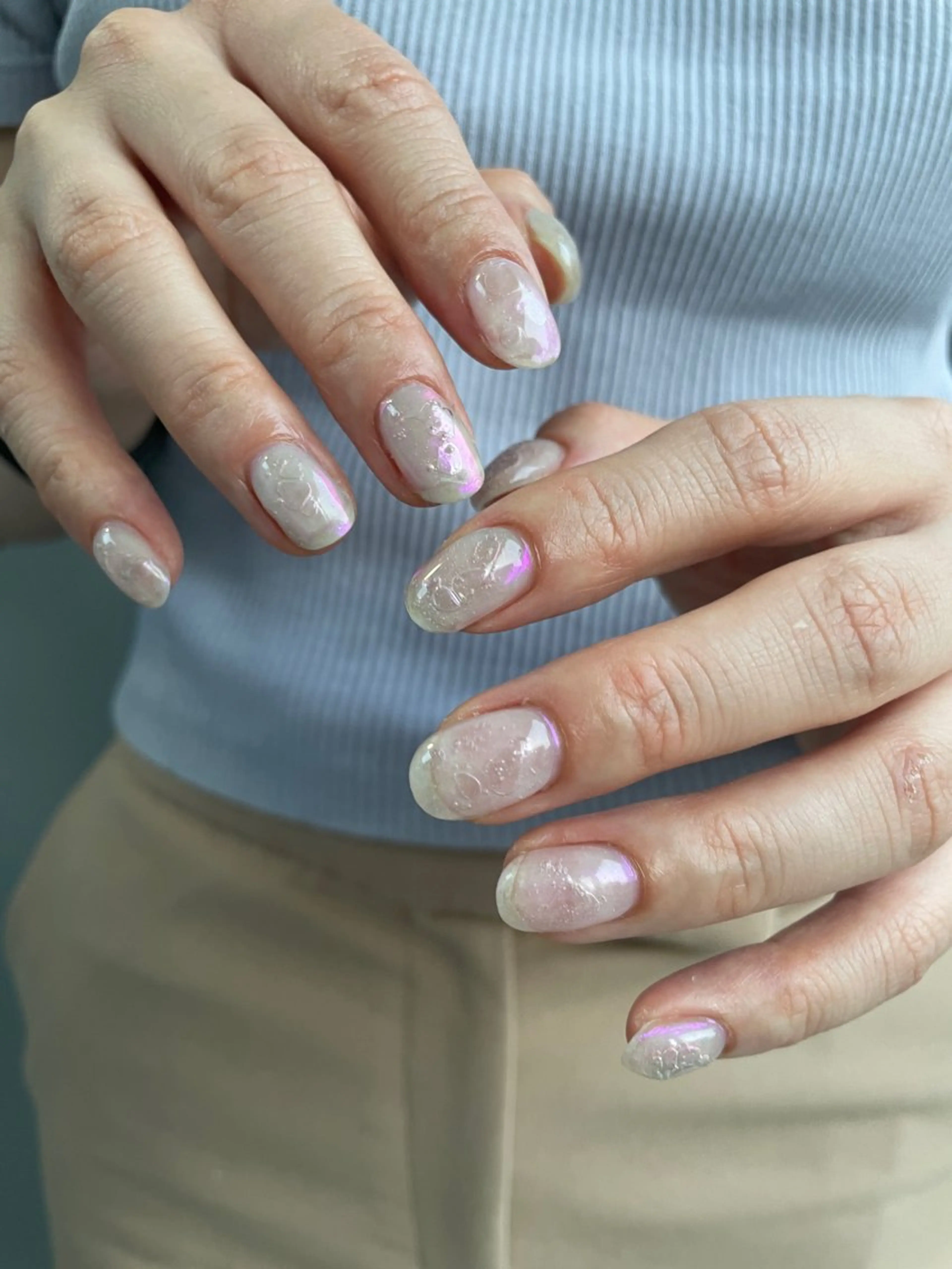 ネイル 大人ワンホン キラキラ／Ayanoのネイルデザイン