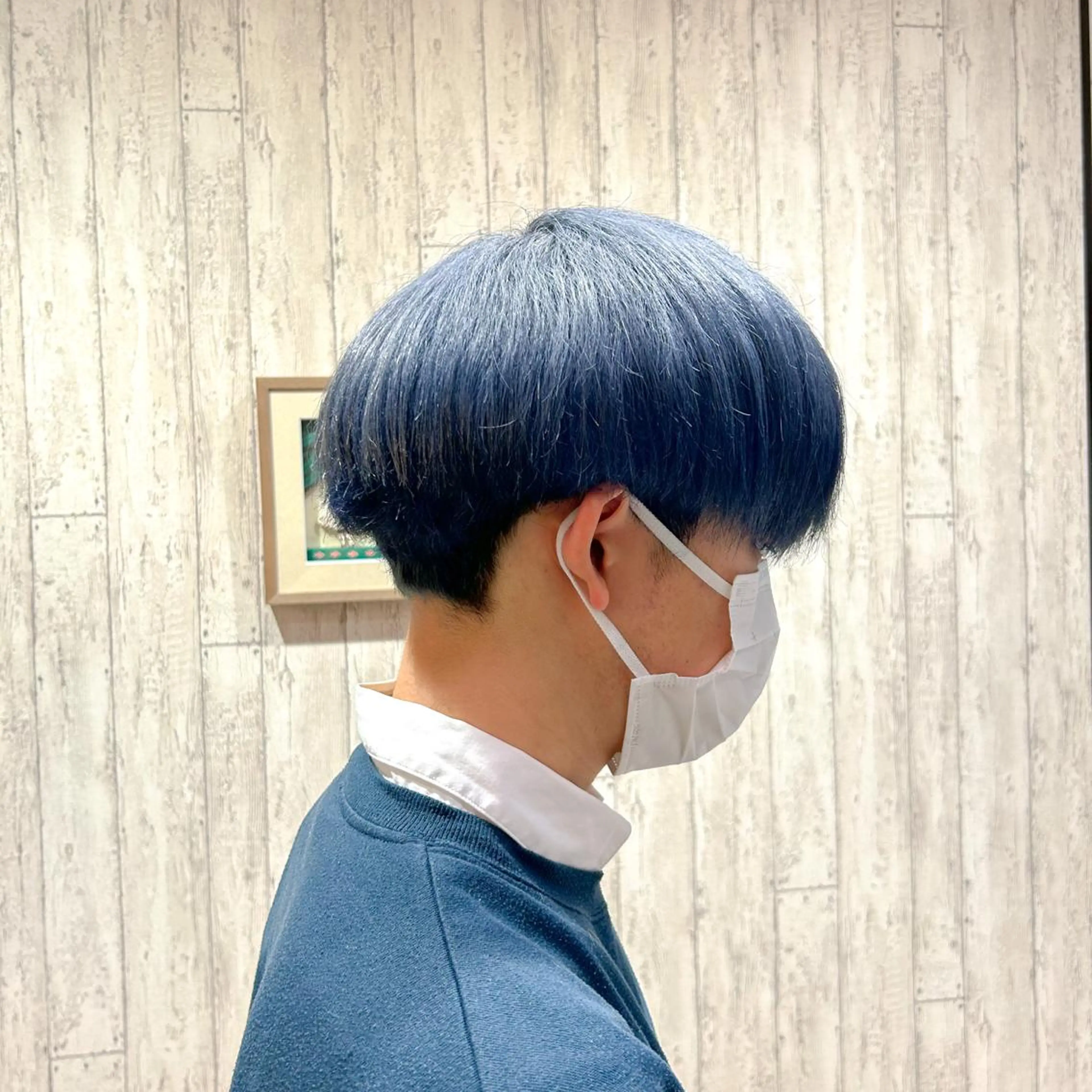 ショート カラー メンズ アッシュ アッシュグレー ブルーカラー ツイスパ/メンズ特化 🦋𝑺𝑶𝑵𝑬のヘアスタイル