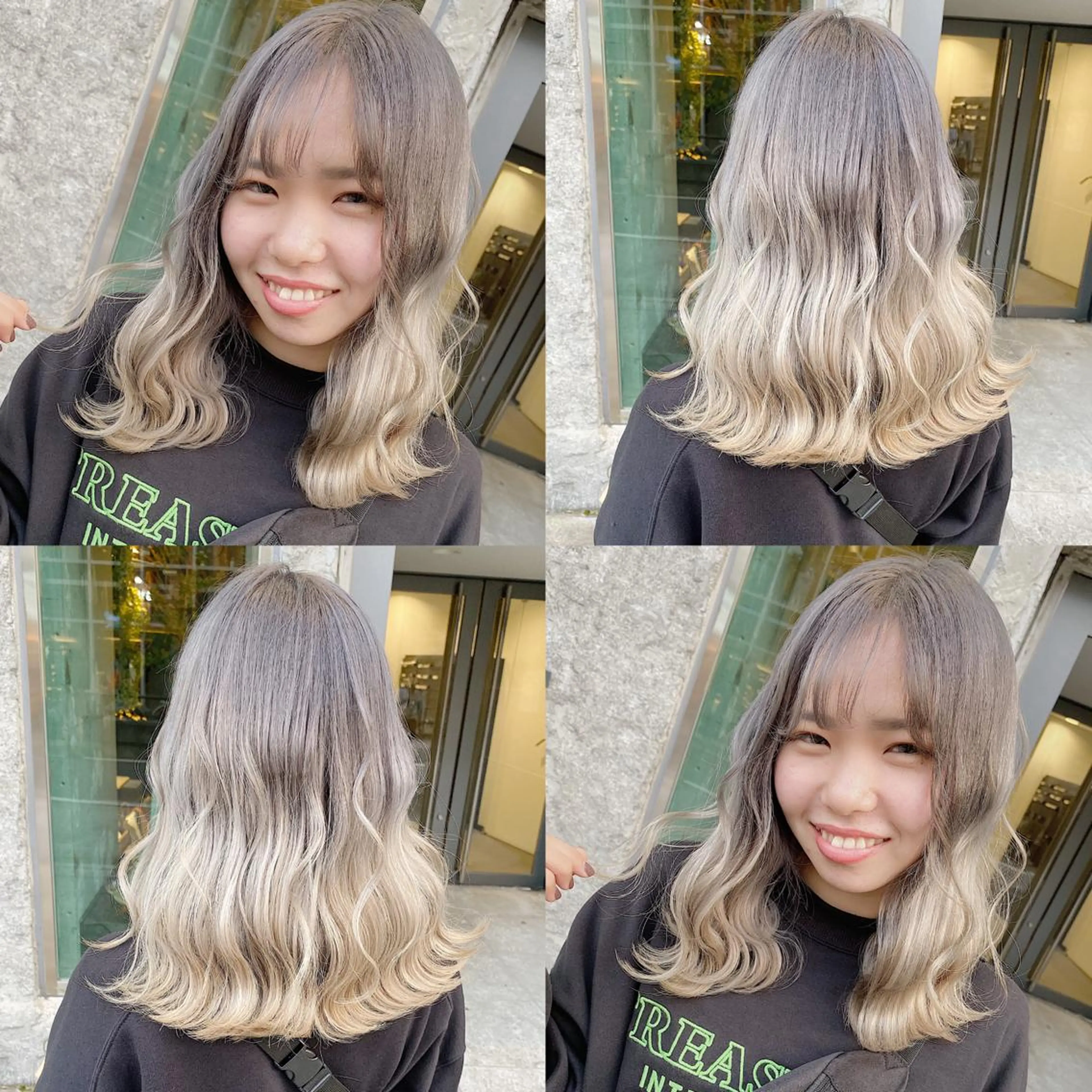 セミロング カラー ヘアアレンジ トリートメント TAKUMAブリーチ /切りっぱなし🪽のヘアスタイル