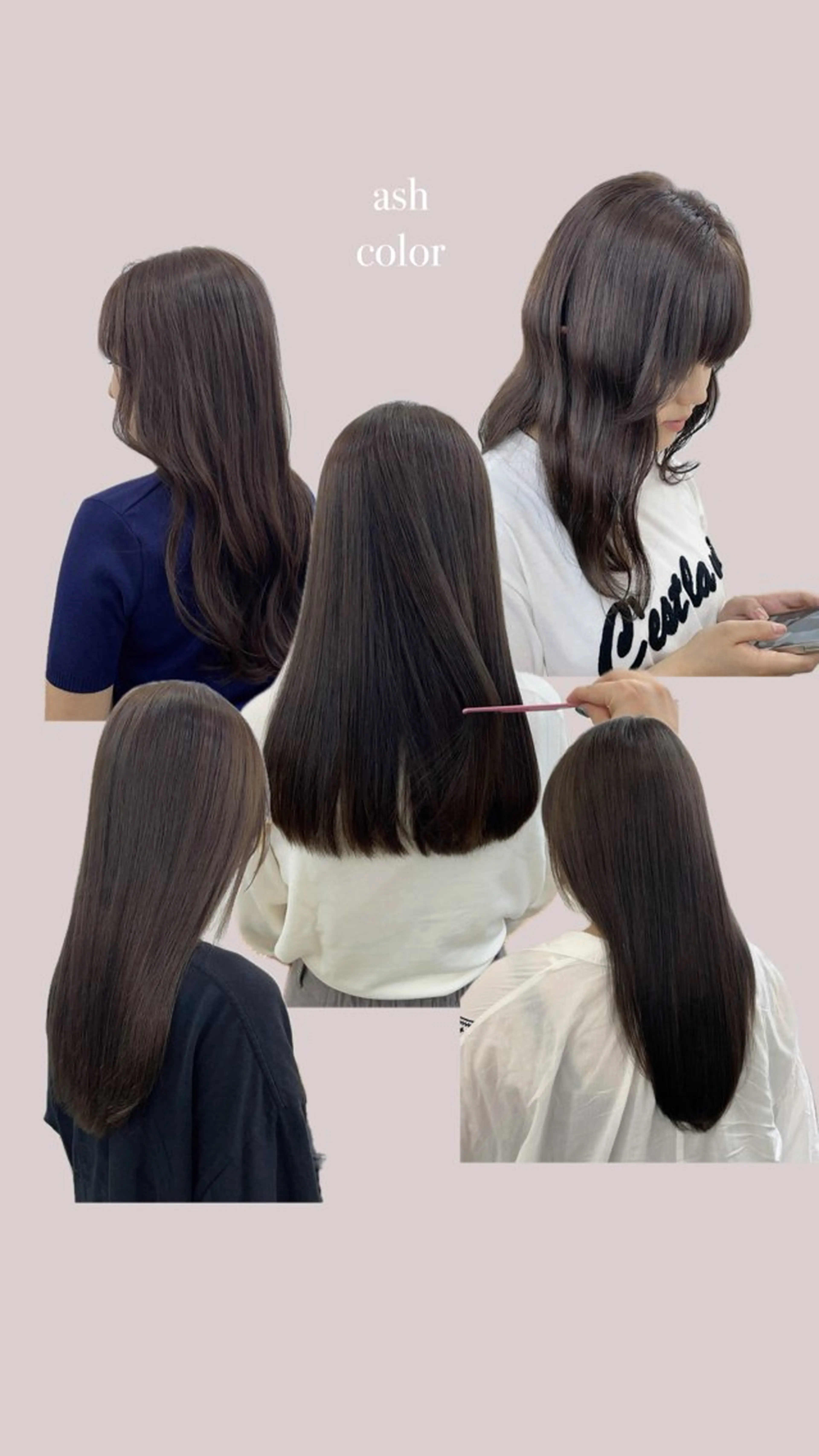 セミロング カラー アッシュ ブリーチ 透明感カラー ダブルカラー ブリーチなしカラー カット ヘアカラー ✨髪質改善✨原宿 えのもと　はなのヘアスタイル