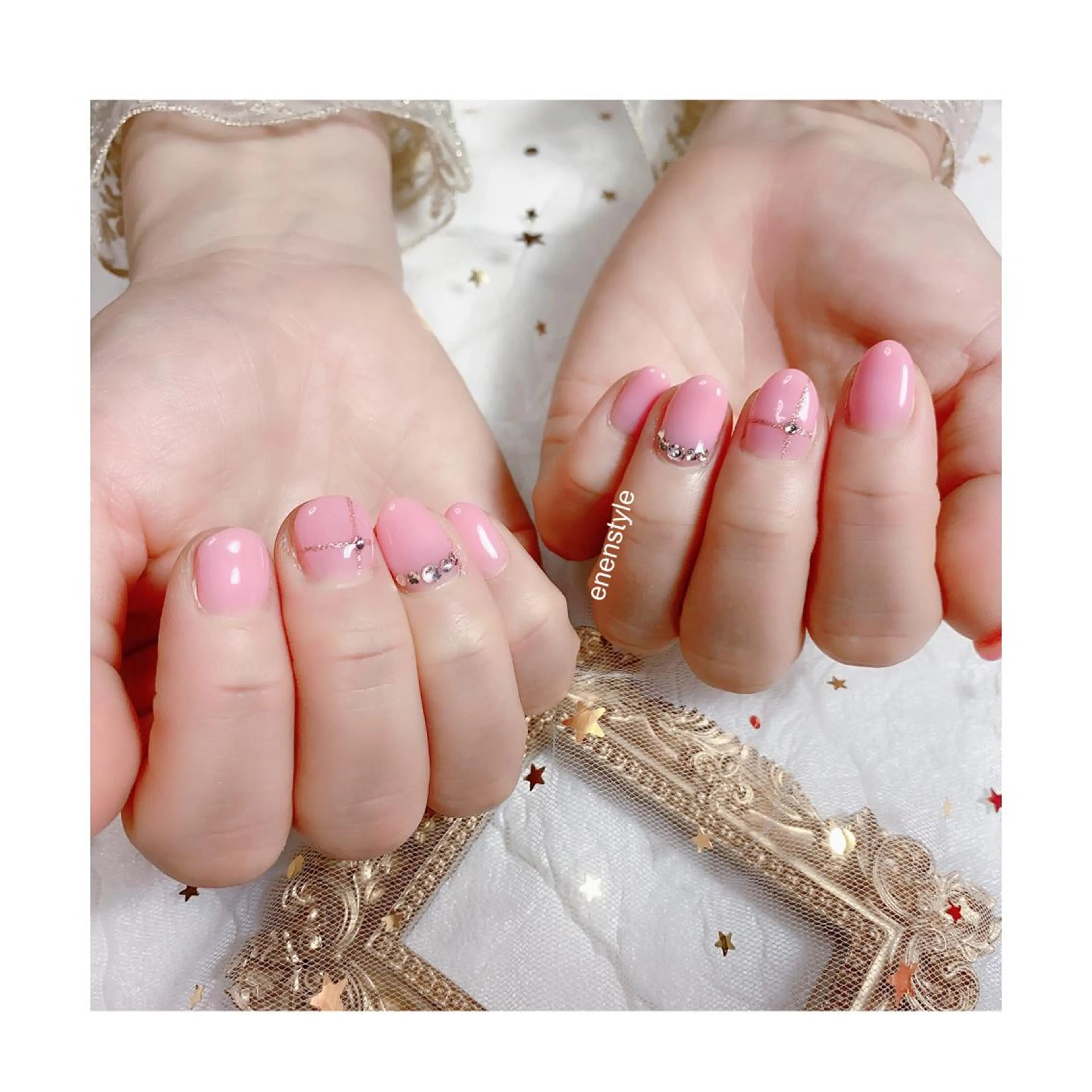 ショート ネイル ジェルネイル ニュアンスネイル オフィスネイル ワンカラーネイル パラジェル 👑enen style👑のネイルデザイン