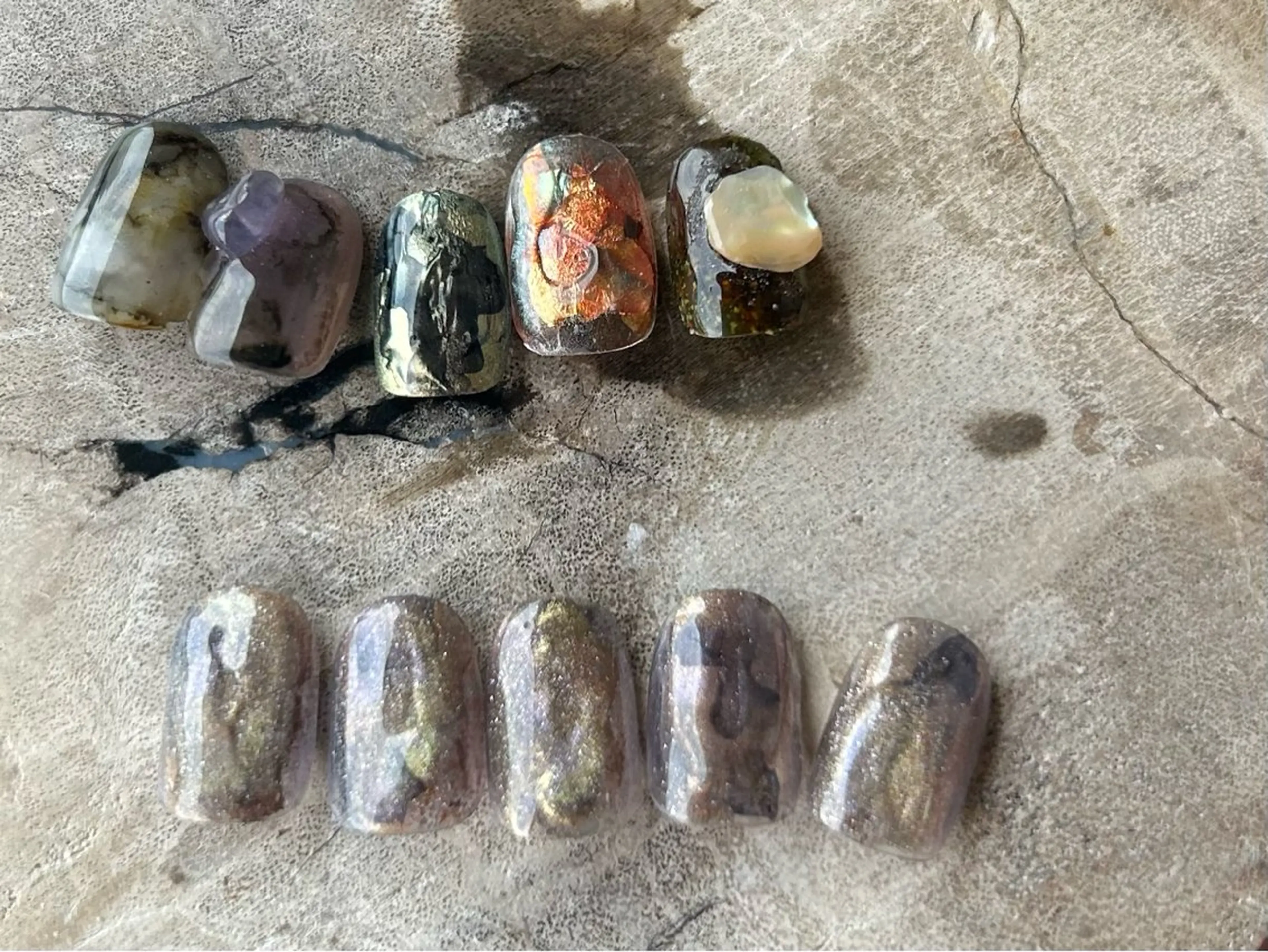 ネイル アートネイル オーロラネイル クリアネイル フットネイル フレンチネイル アトリエ 103のネイルデザイン