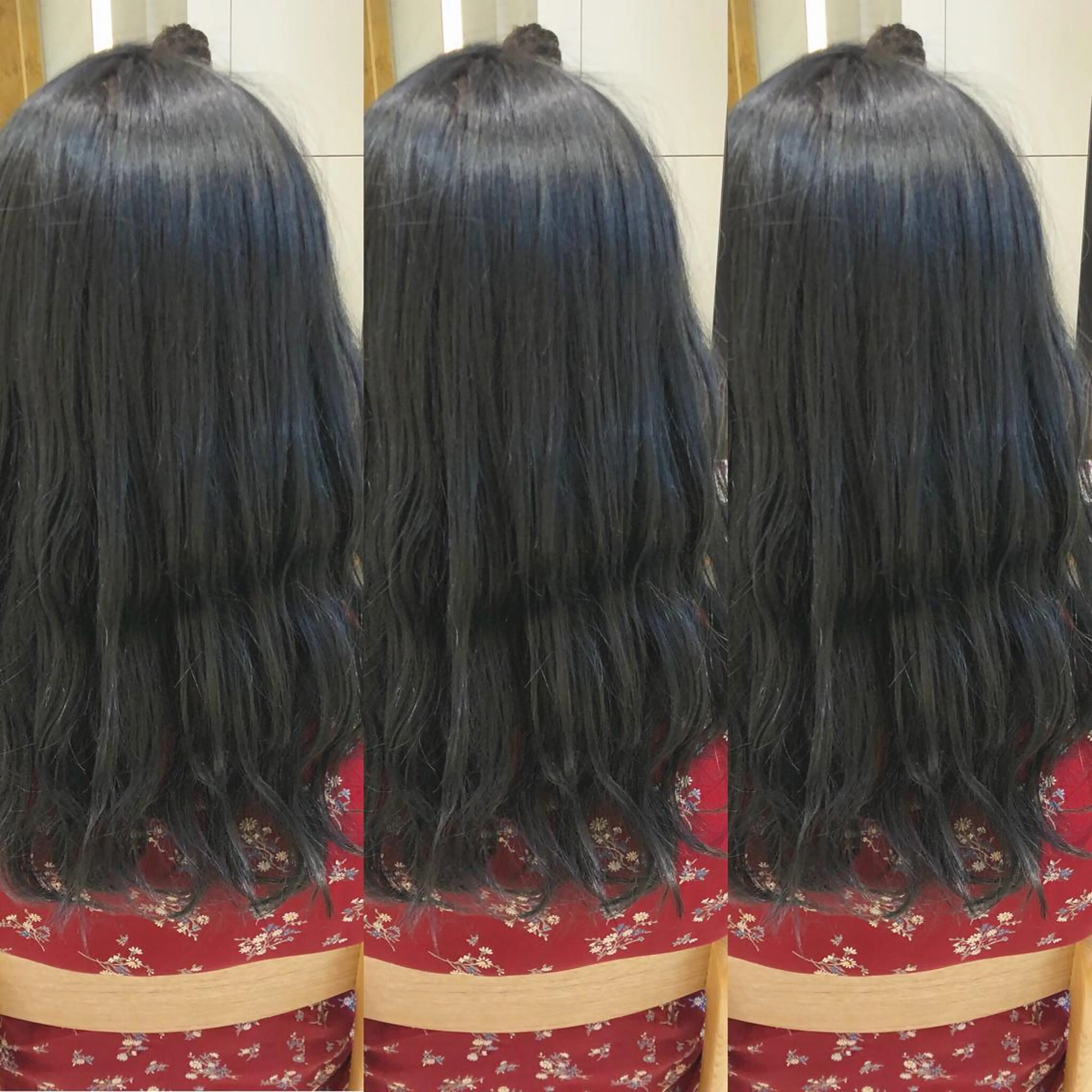 ロング カラー カット ヘアカラー トリートメント 荒木 依莉亜のヘアスタイル