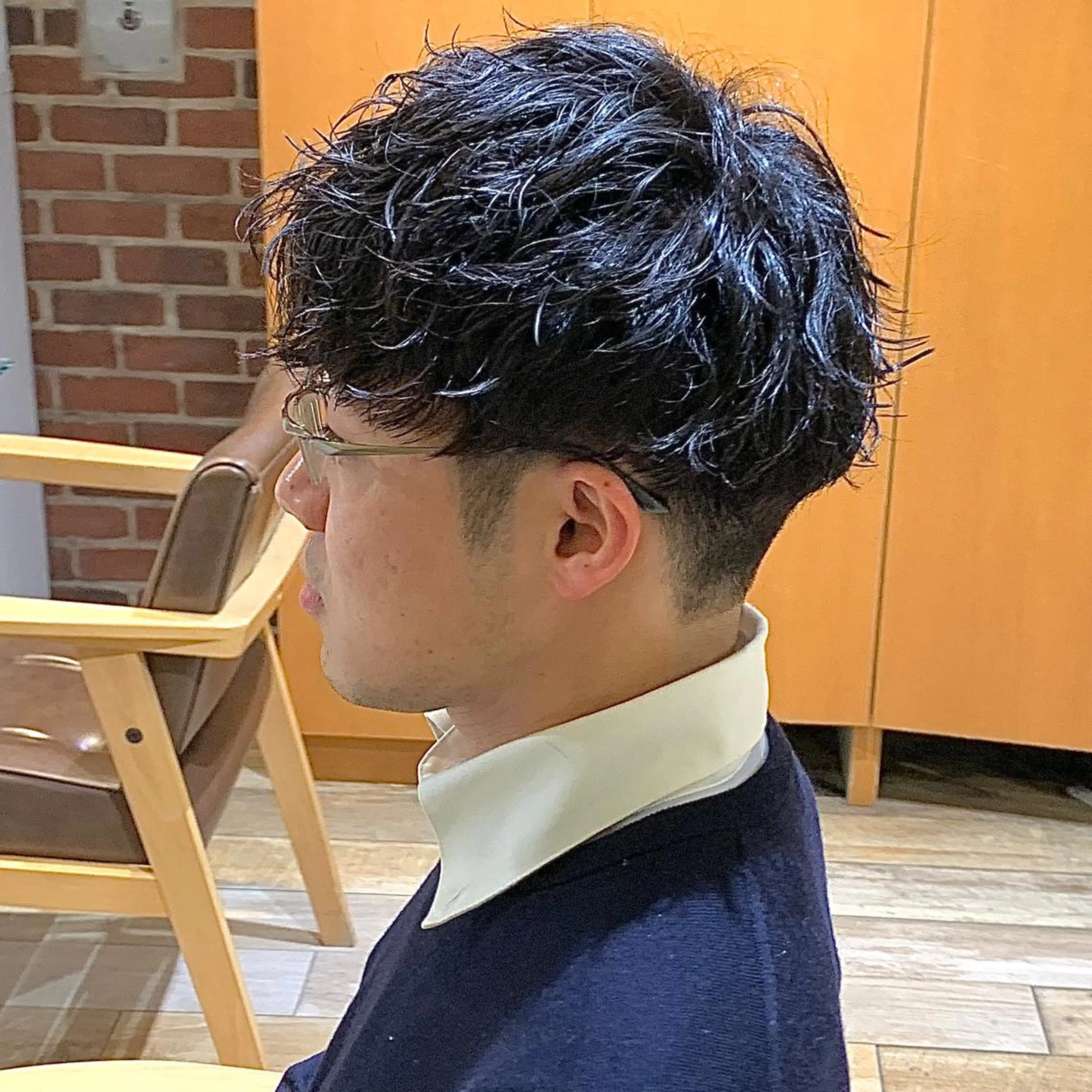 ショート パーマ メンズ カルマパーマ メンズ韓国風 メンズパーマ スペインカール 波巻きパーマ メンズパーマ&メンズ 縮毛矯正/平野/渋谷のヘアスタイル