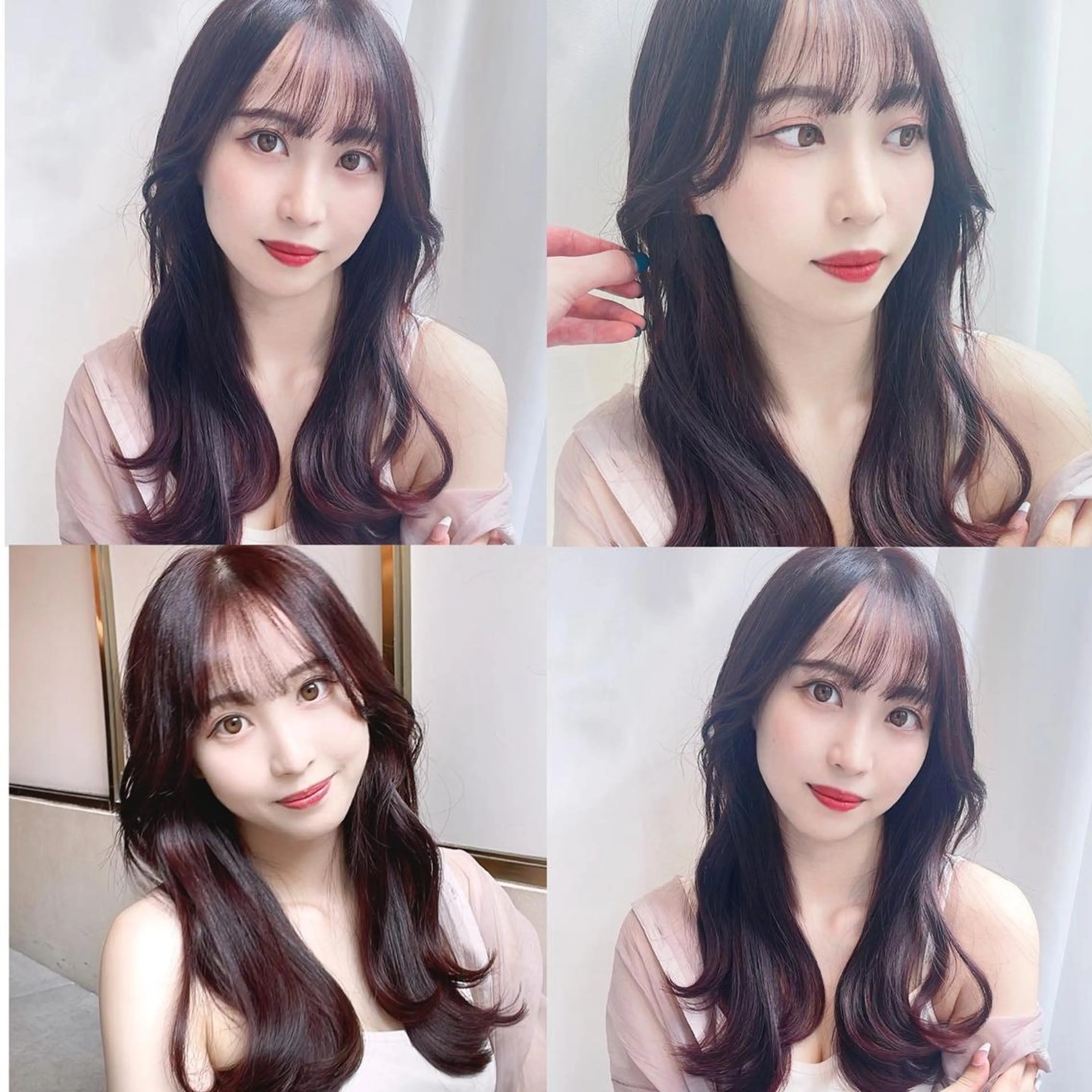 ロング カラー アディクシーカラー ベージュカラー 透明感カラー イヤリングカラー グレージュ 顔周り特化/韓国ヘア /レイヤー/吉野幸大のヘアスタイル