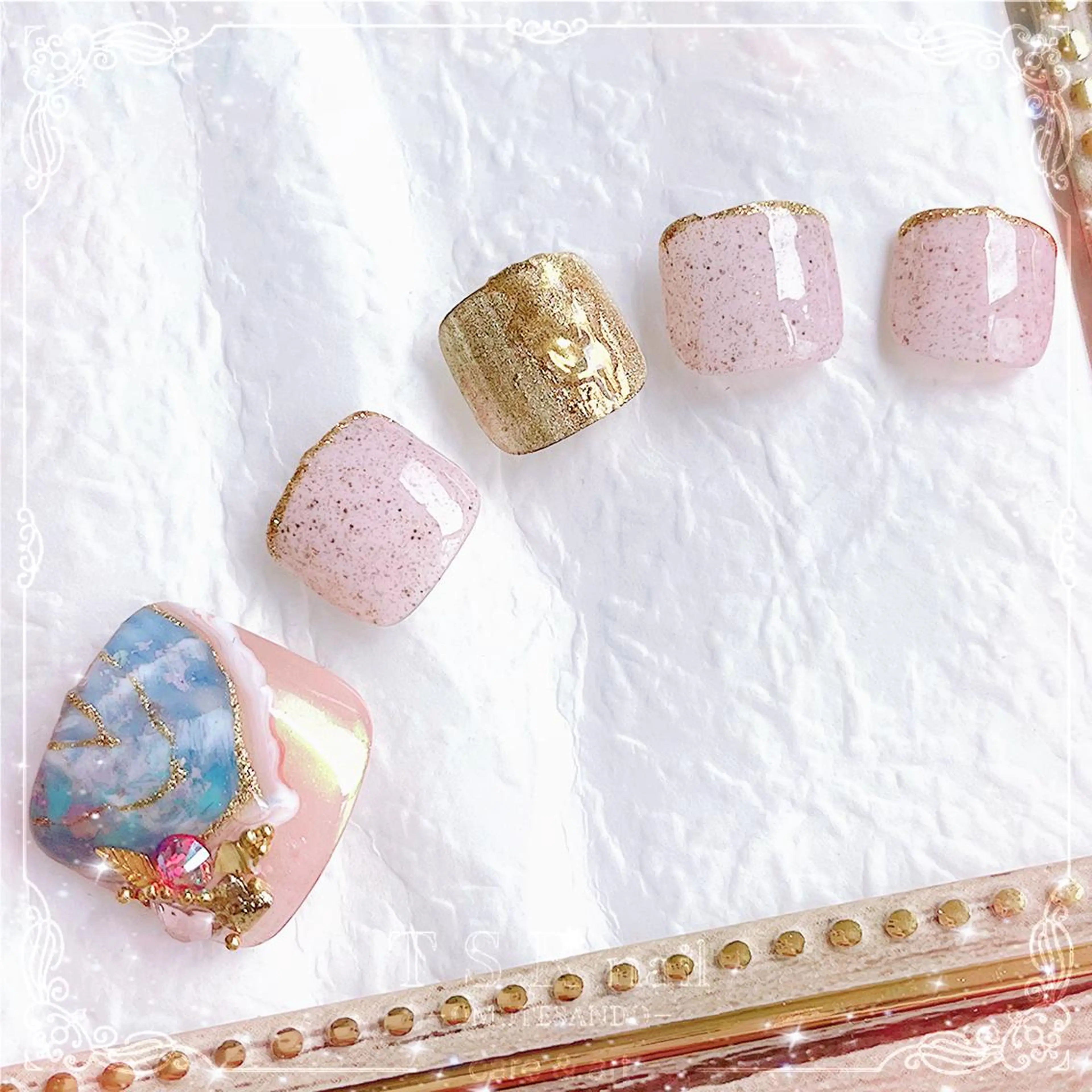 ネイル フットネイル 爪咲 りり花のネイルデザイン