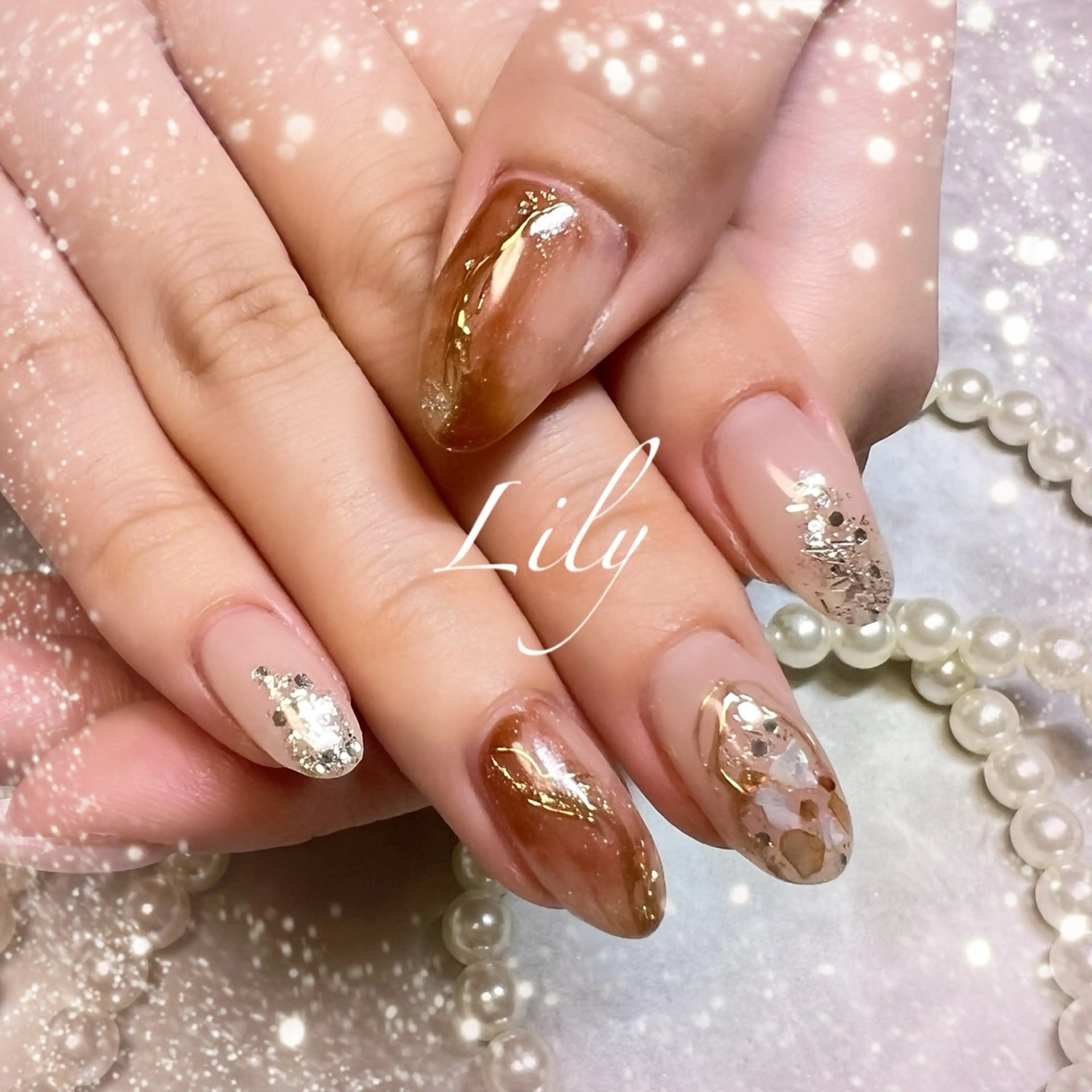 ネイル ハンドネイル Lily*nail 🌻Mii🌻のネイルデザイン