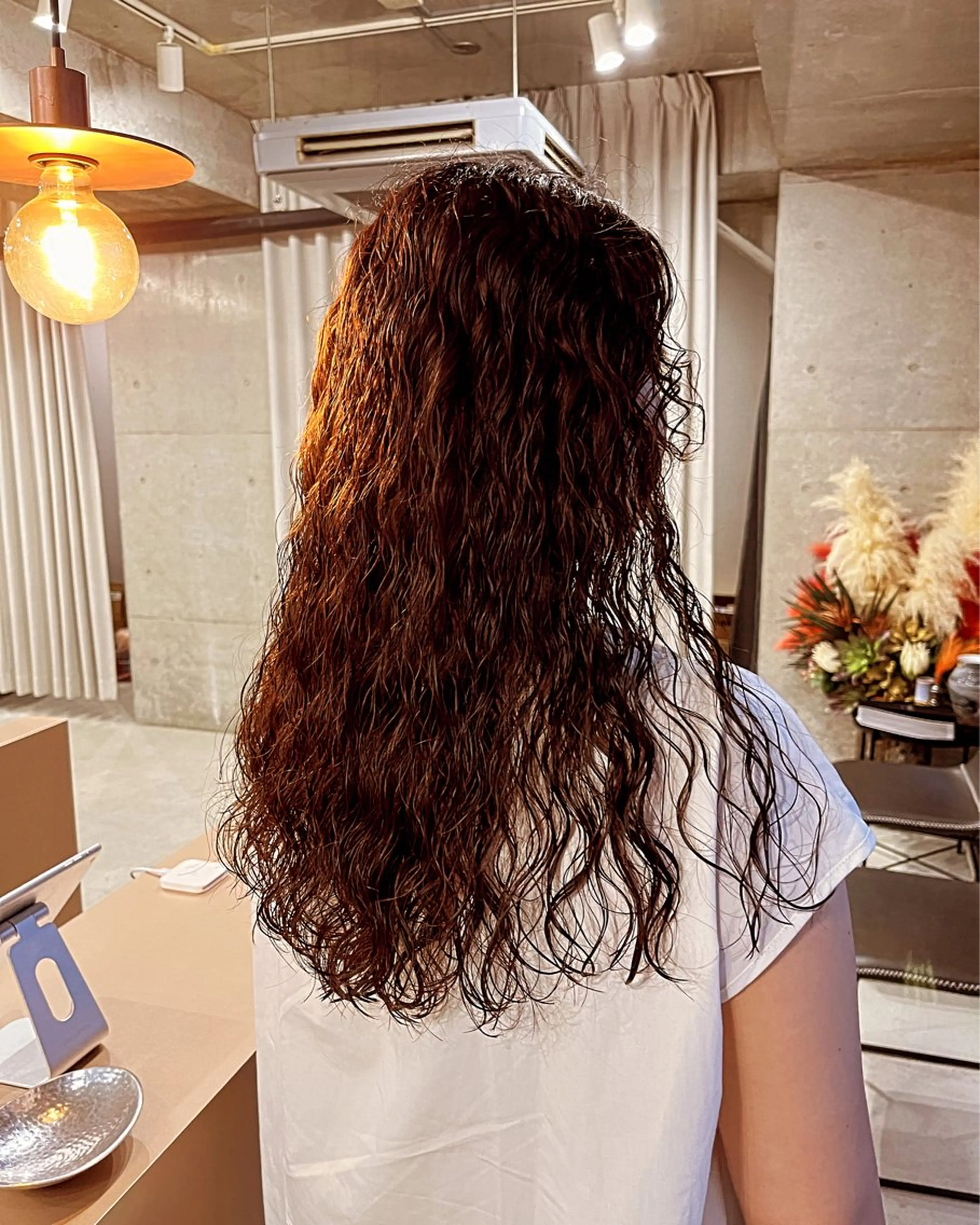 ミディアム カラー パーマ カット ヘアカラー 表参道🌿赤み消し カラー/チナツのヘアスタイル