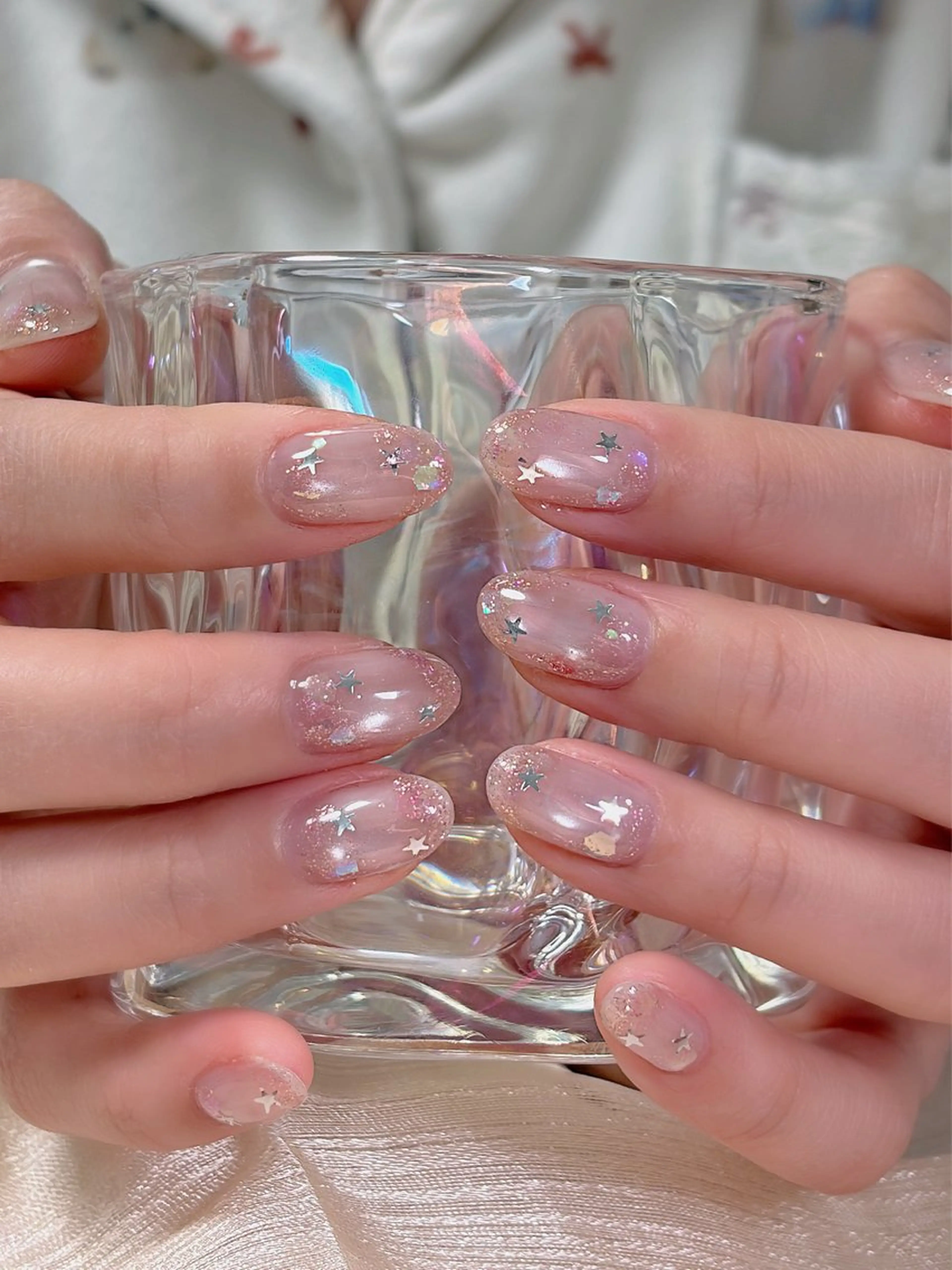 ネイル キラキラネイル マグネットネイル 春ネイル ワンホンネイル ハンドネイル haku mioのネイルデザイン