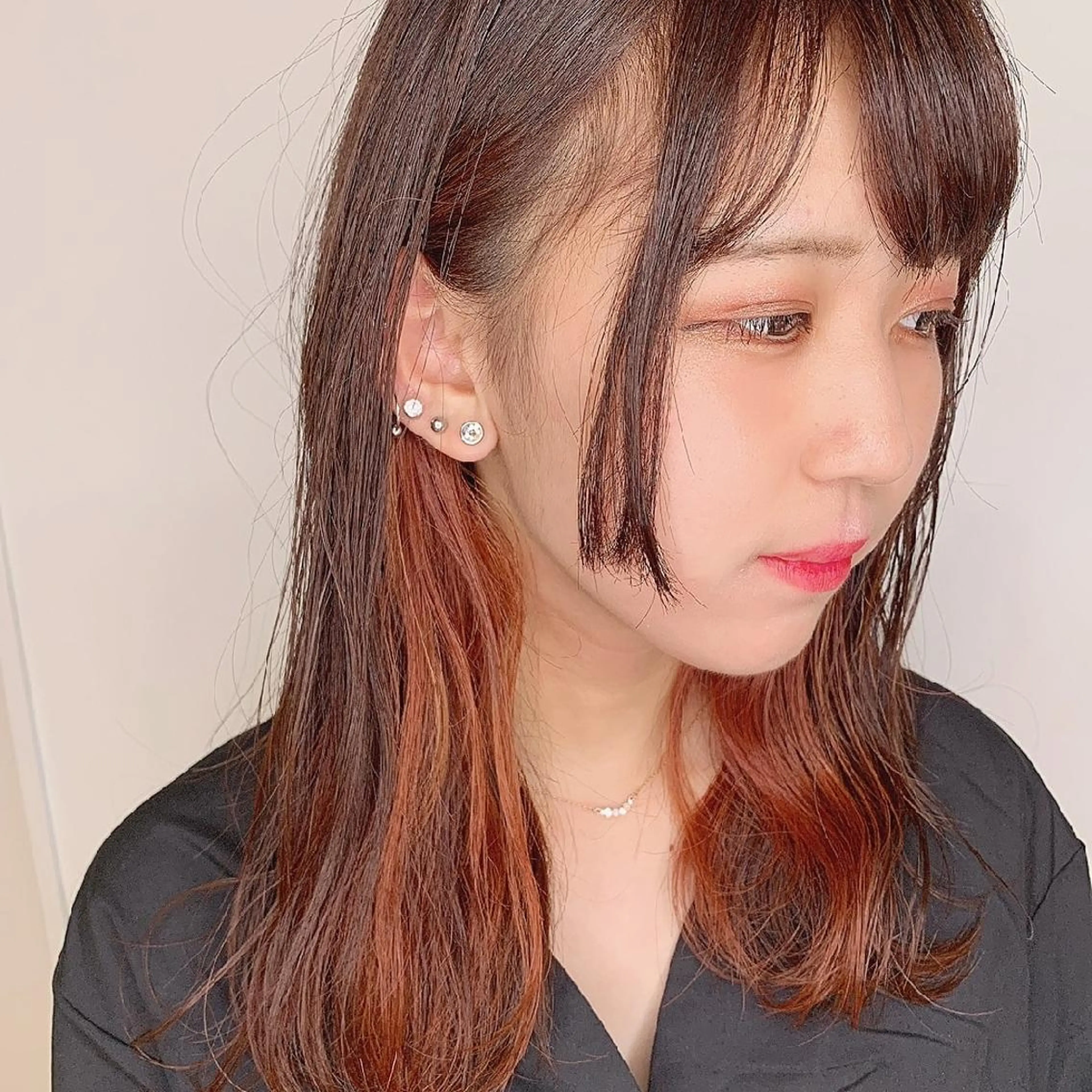セミロング カラー ヘアアレンジ インナーカラー カット ヘアカラー トリートメント 竹内啓太 ボブのヘアスタイル