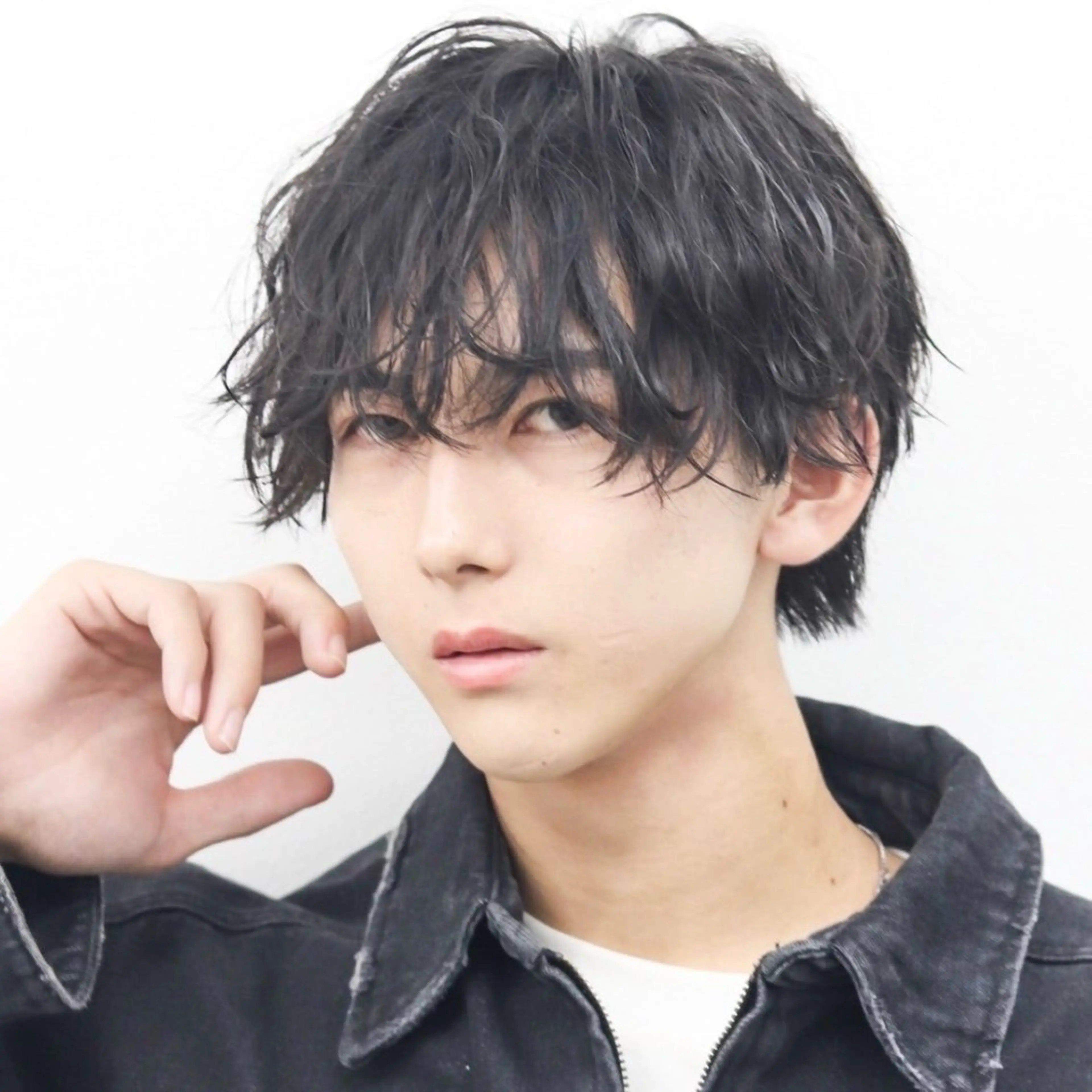 ミディアム カラー パーマ メンズ カット パーマ トリートメント ハイトーン/メンズマ ッシュ/KYOHEIのヘアスタイル