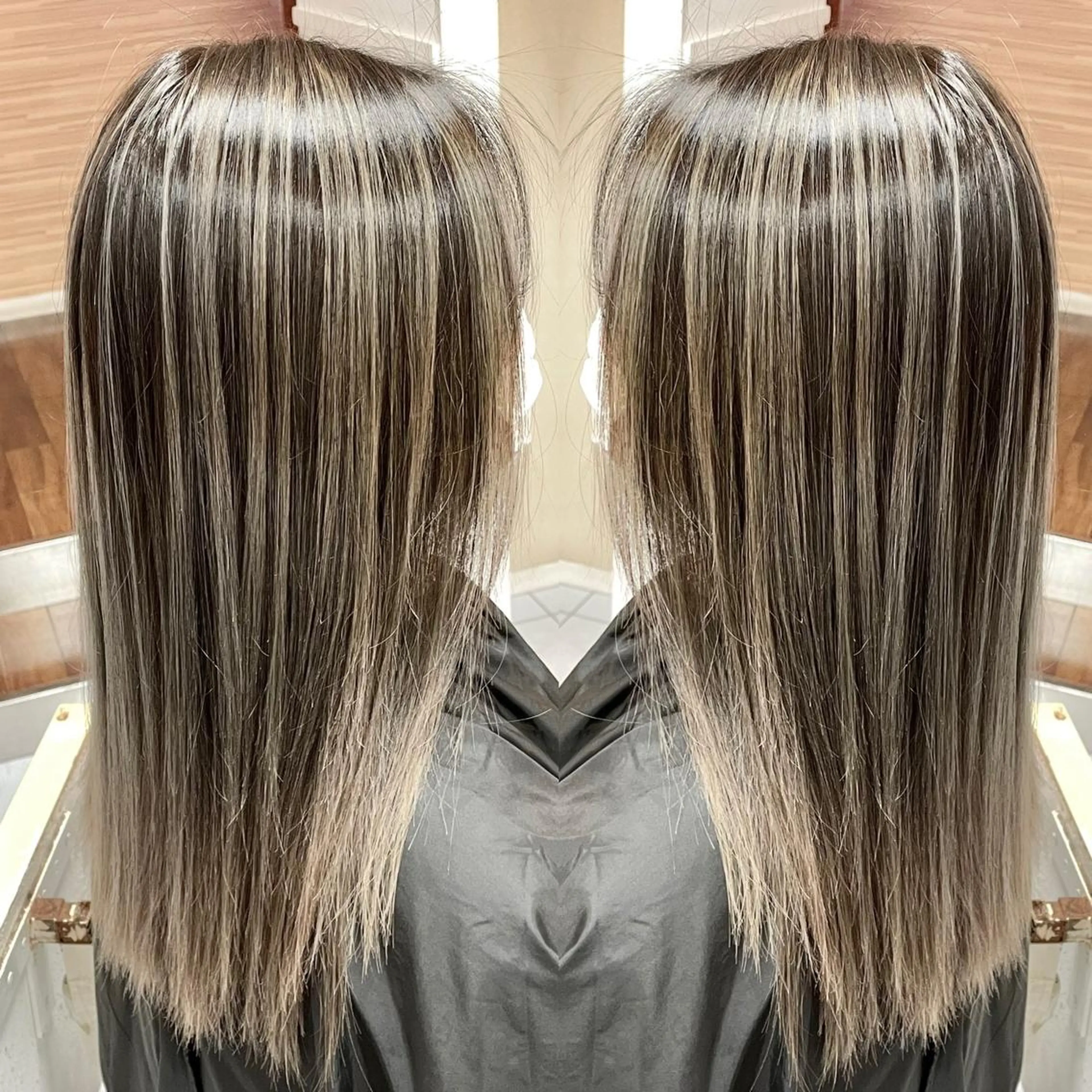 セミロング カラー カット ヘアカラー トリートメント 縮毛/レイヤー 韓国/橋口のヘアスタイル