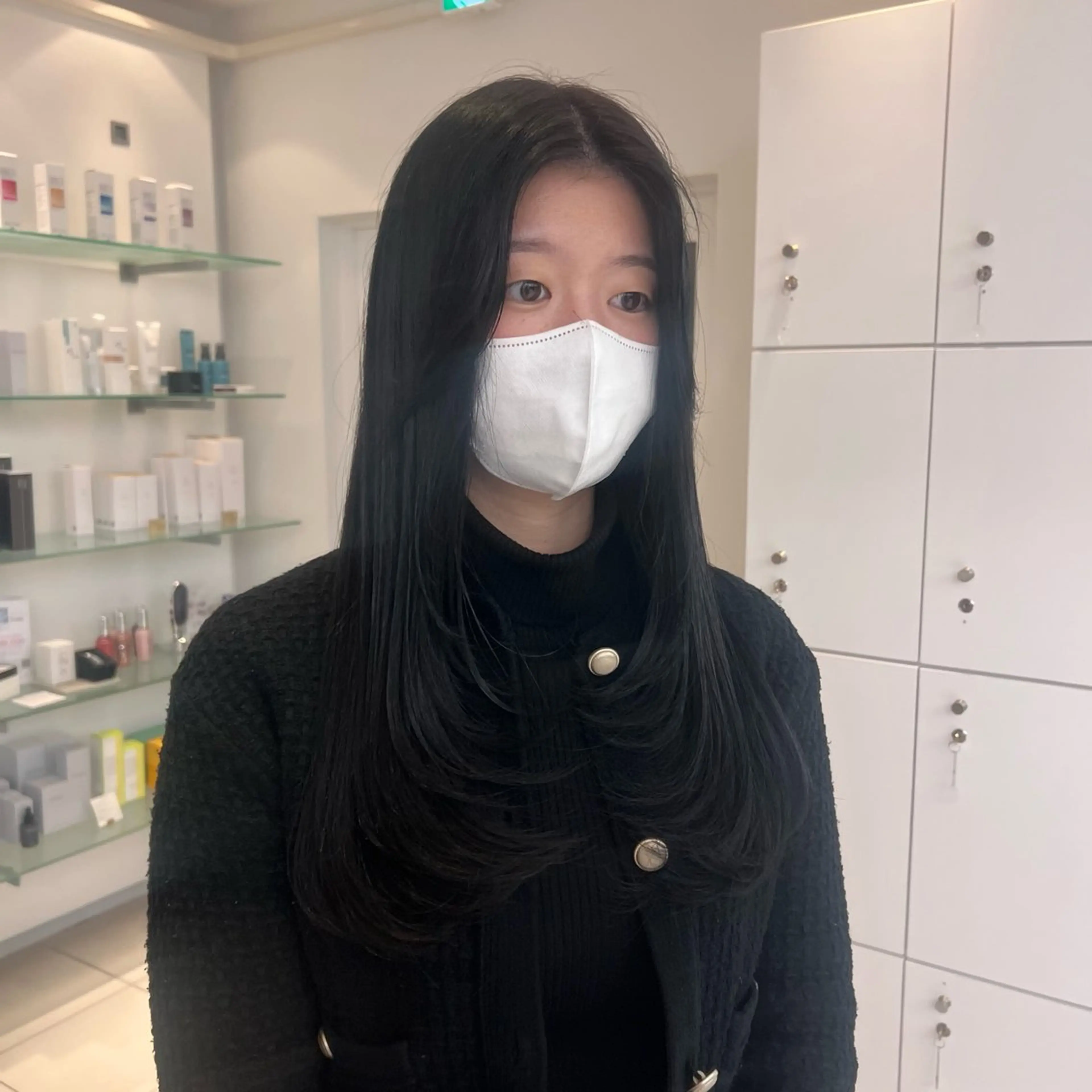 ロング 顔周りカット レイヤーカット カット RENJISHI omotesando所属・ショート/ メンズ 🌿‬narumiのヘアスタイル