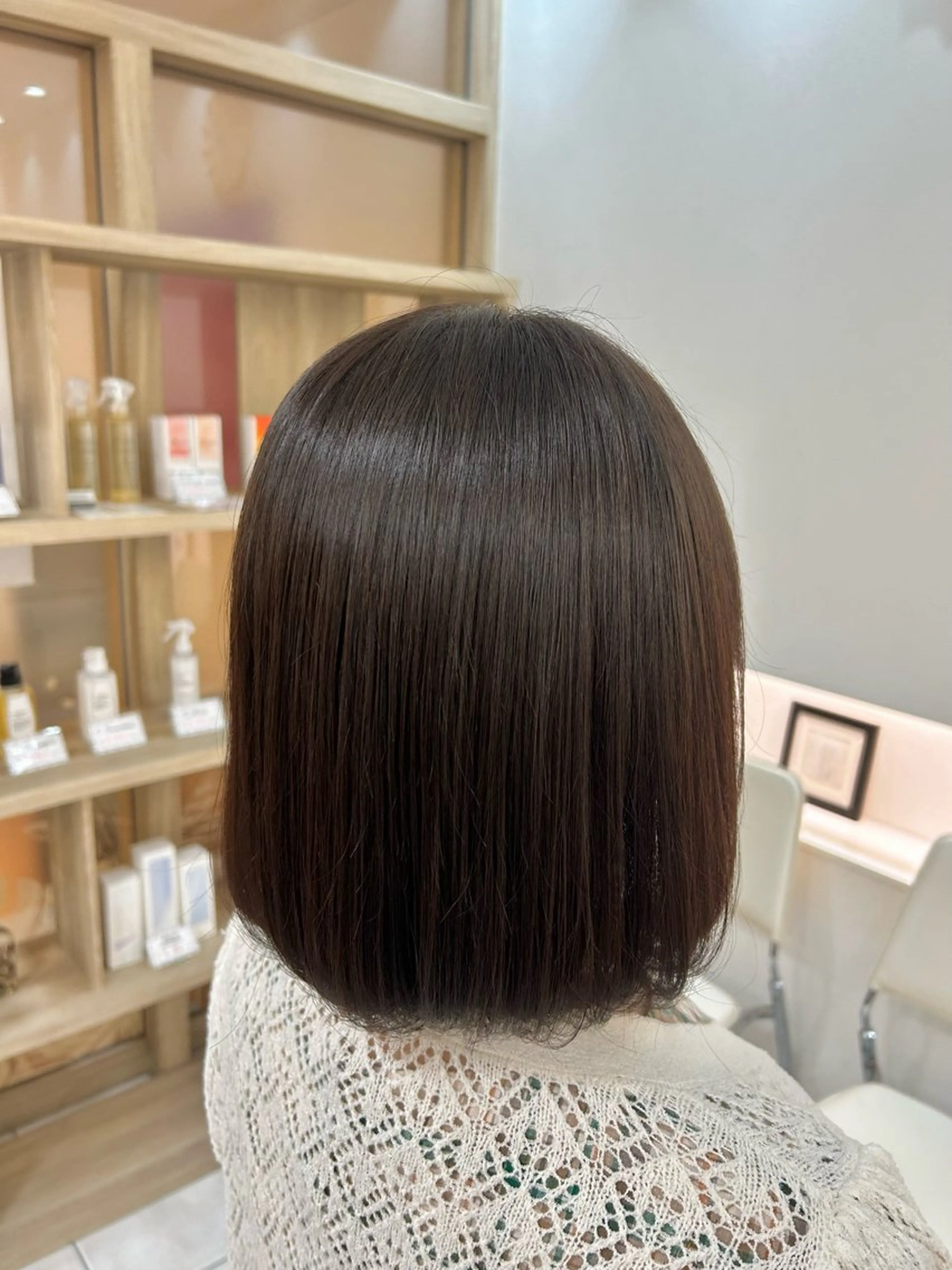 ミディアム カラー ブラウンカラー トリートメント カット ヘアカラー トリートメント 宮崎 妃楠のヘアスタイル