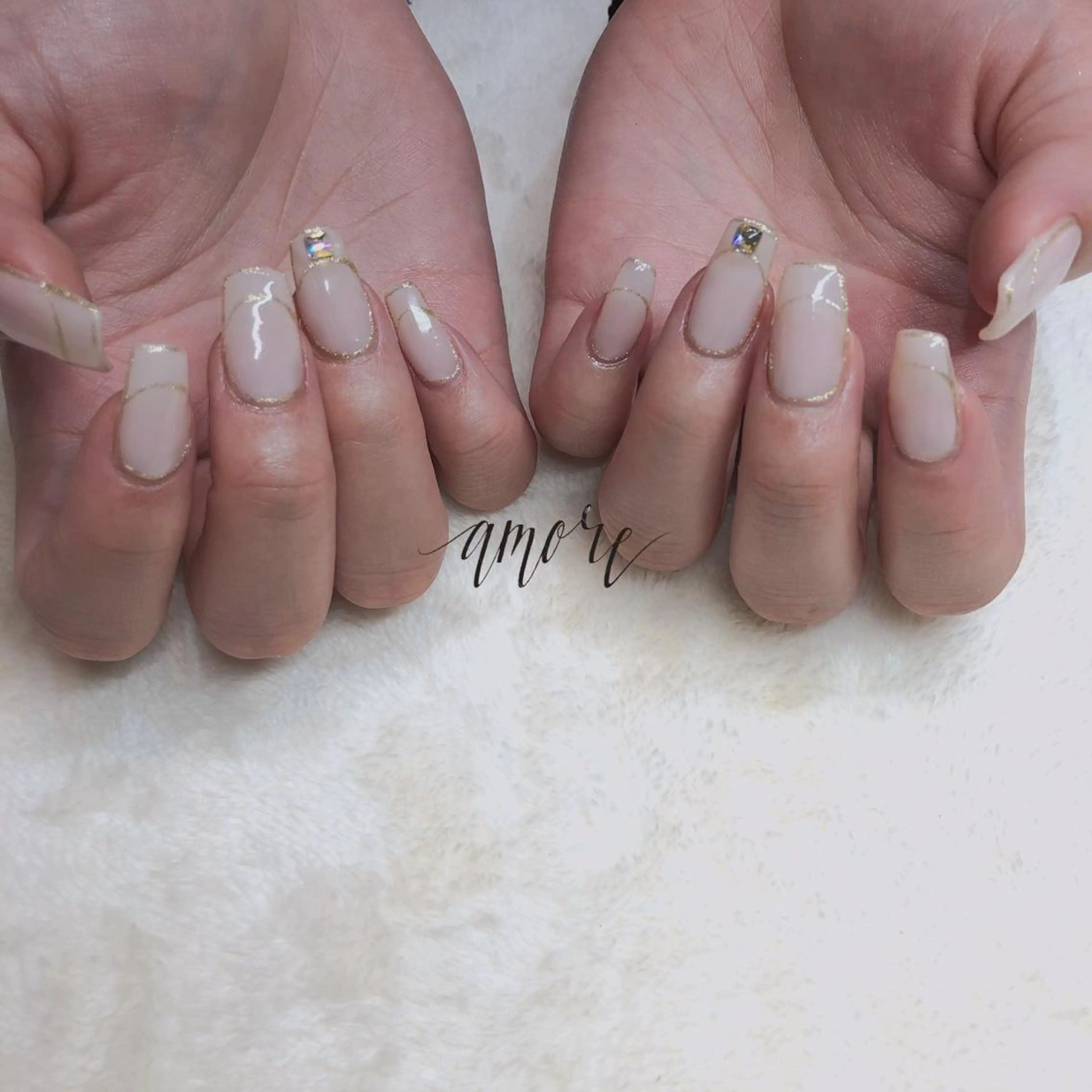 ネイル ジェルネイル 韓国ネイル ラメ(グリッター) ニュアンスネイル スカルプネイル You kyehwaのネイルデザイン