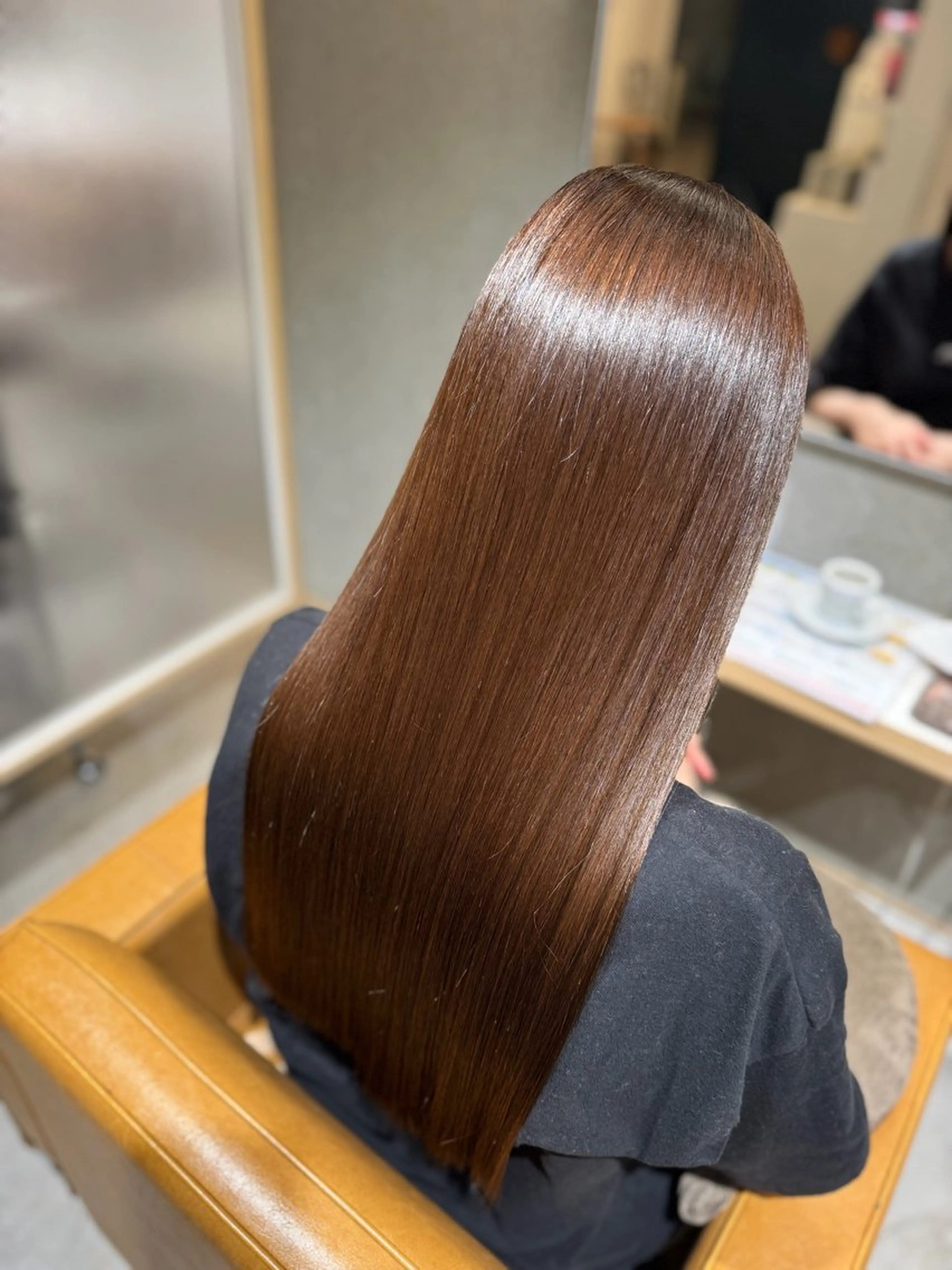 ロング パーマ ストレートパーマ MIO/天王寺/ 髪質改善/艶カラーのヘアスタイル