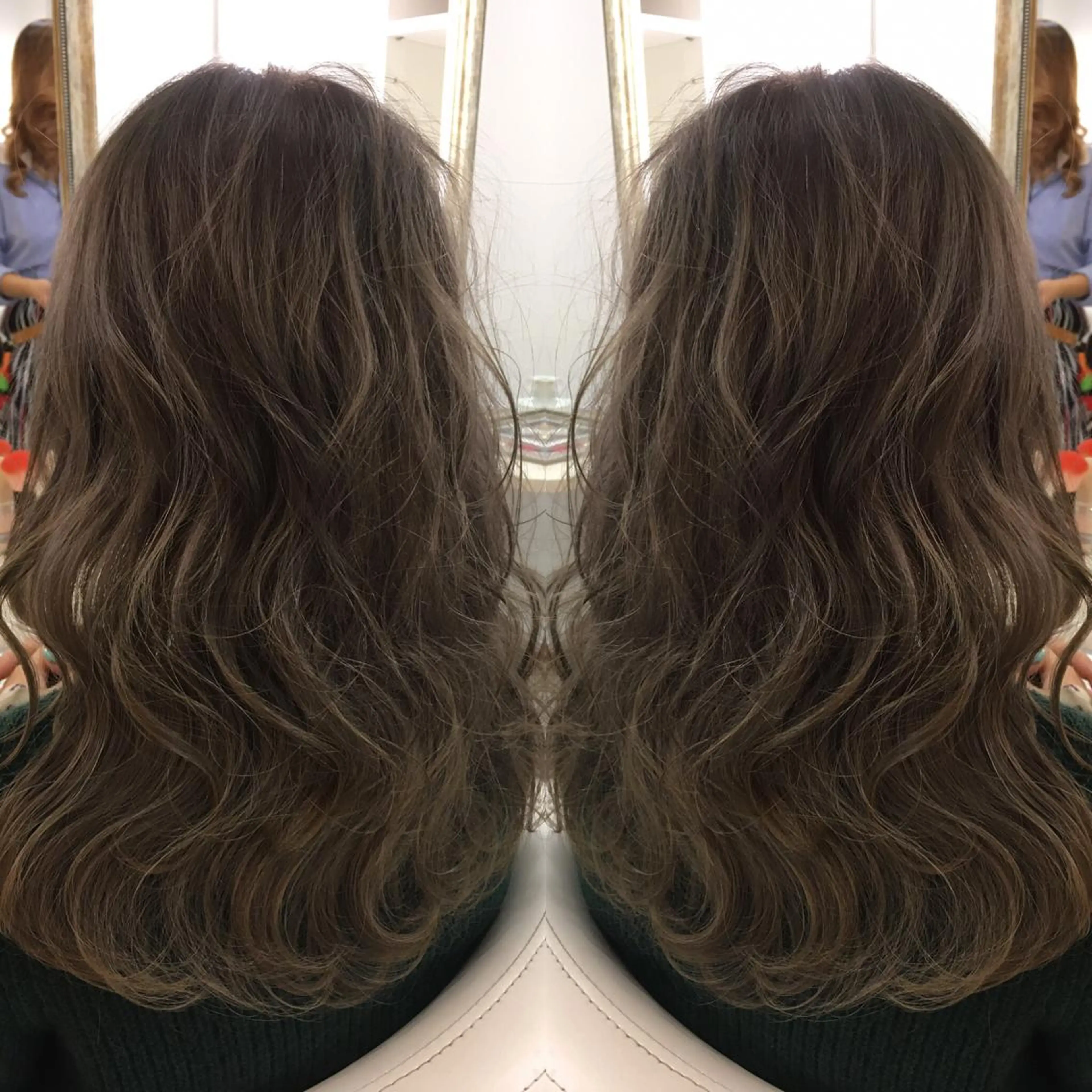 セミロング ロング カラー 髪質改善 中川　翔のヘアスタイル