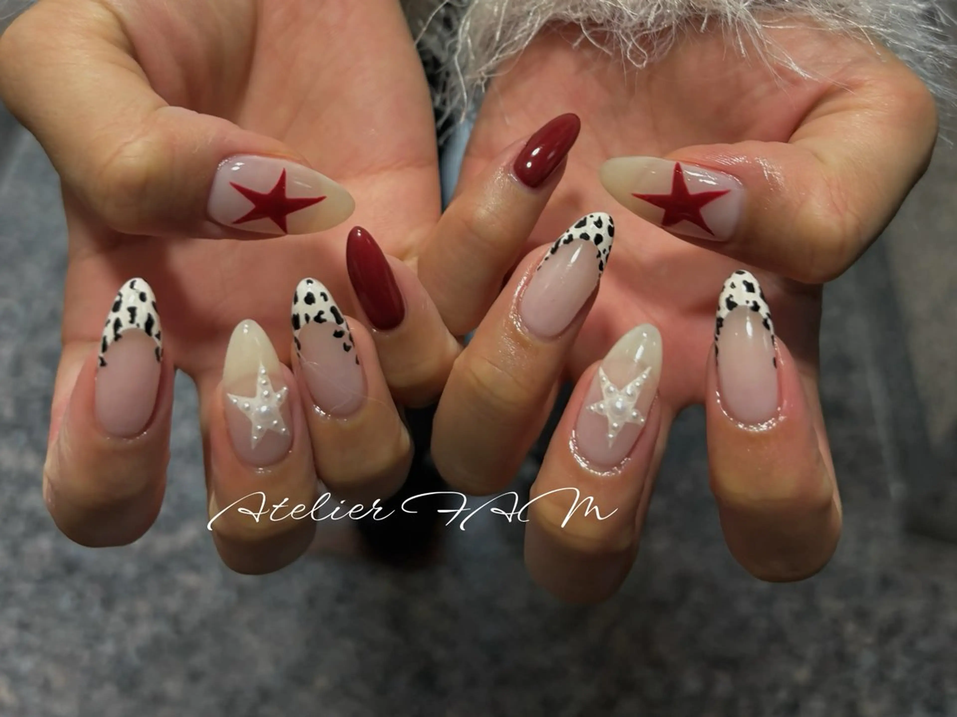 セミロング ハンドネイル nail&eyelashsalon atelier fam上本町店所属・アトリエ FAMのネイルデザイン