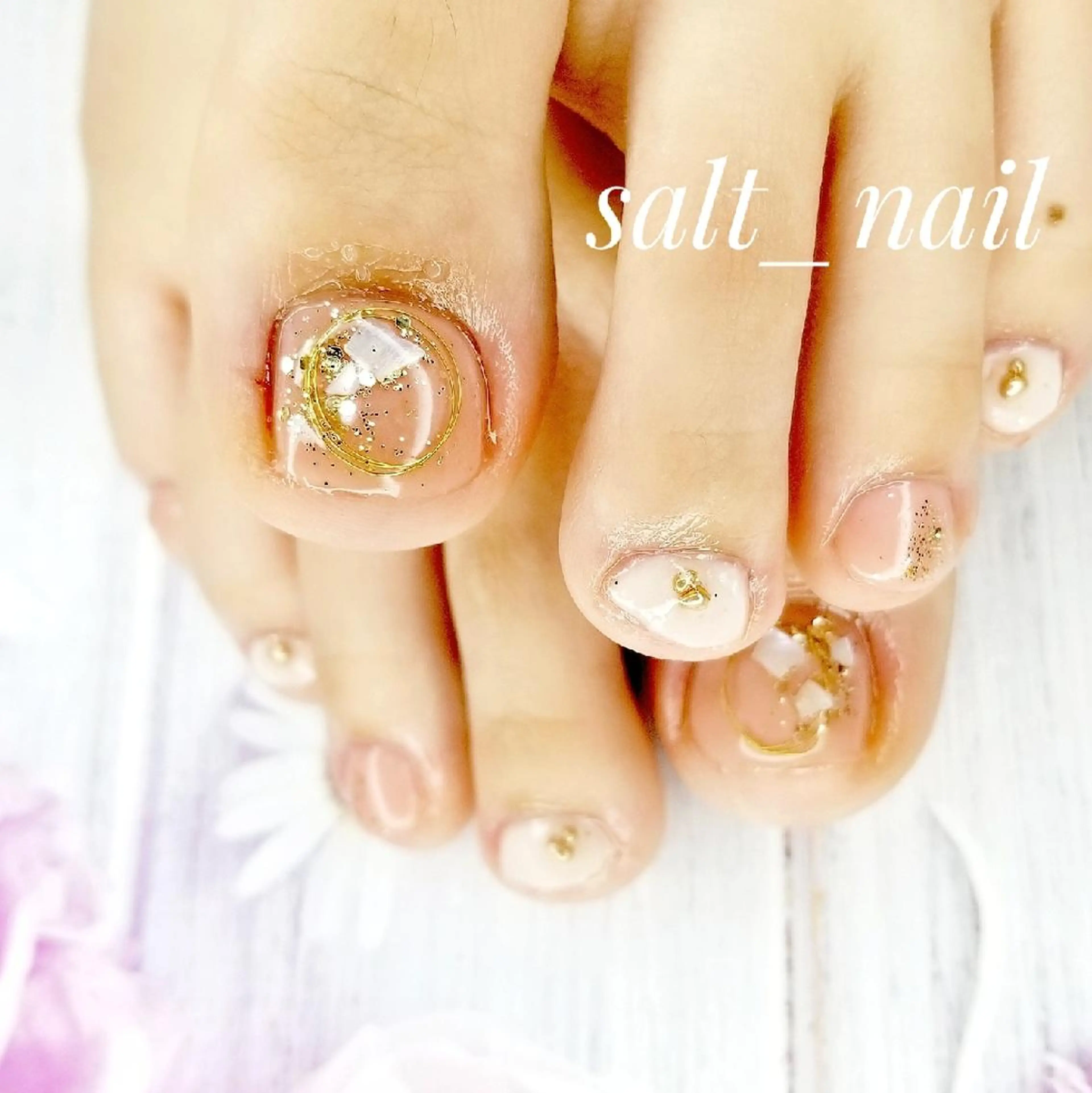 ネイル シンプルネイル 夏ネイル 個人サロン saltnailのネイルデザイン