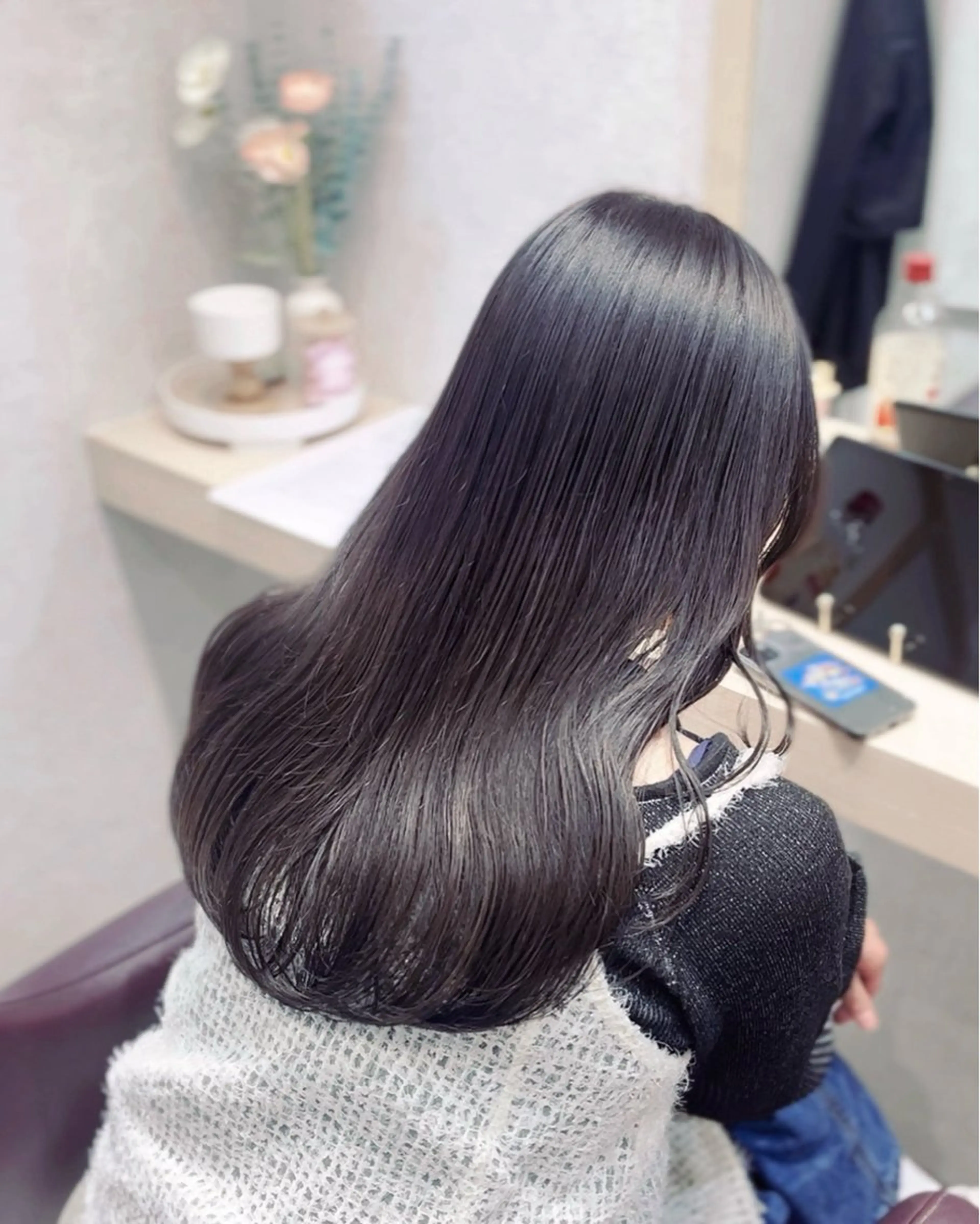 ロング カラー カット トリートメント suzuka/透明感 /顔周り/美髪矯正のヘアスタイル