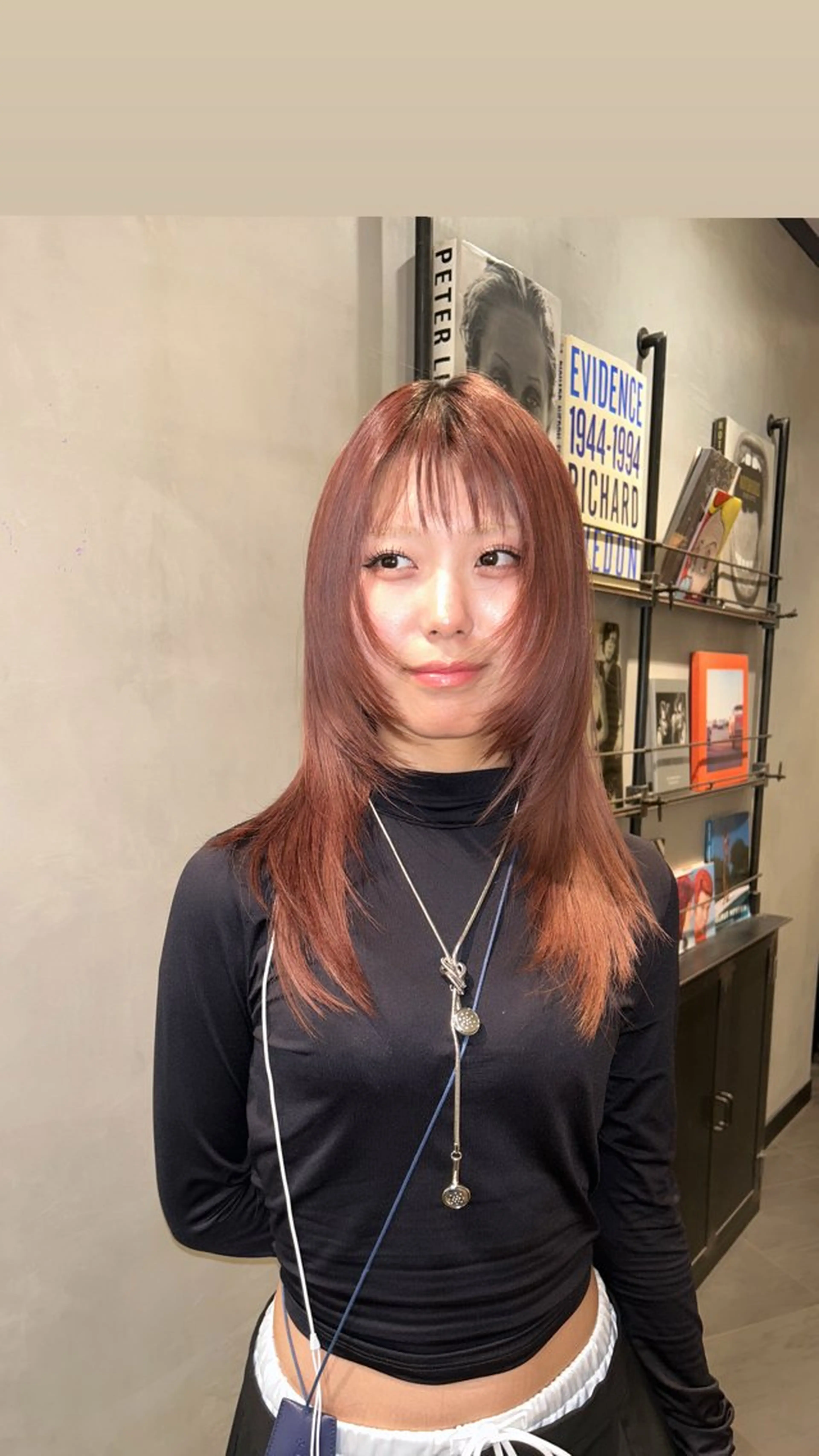 ロング カラー カット ヘアカラー トリートメント タナカ カナ🫧のヘアスタイル