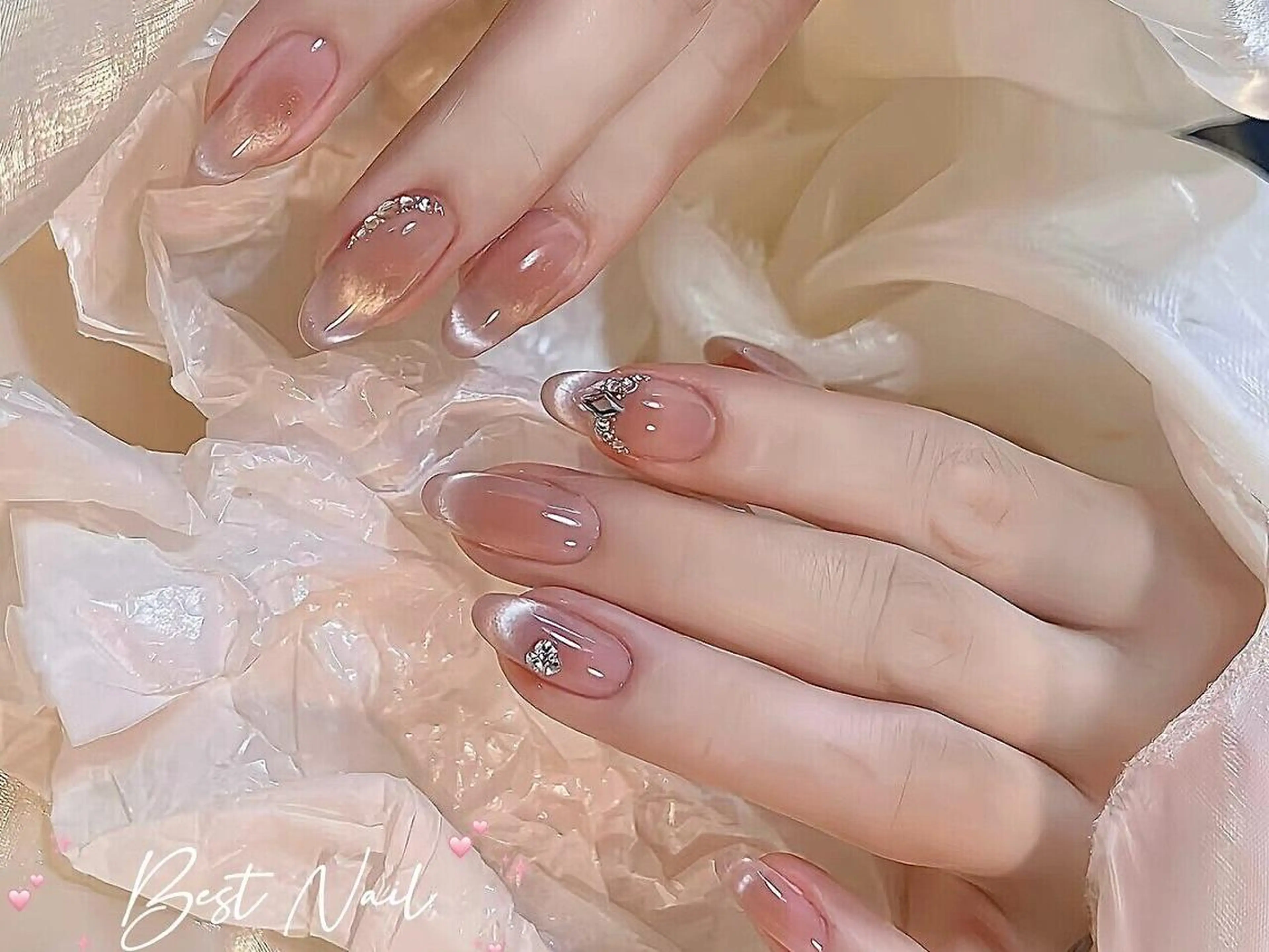 ネイル アートネイル オーロラネイル クリアネイル フレンチネイル ジェルネイル 🎀Best Nail🎀のネイルデザイン
