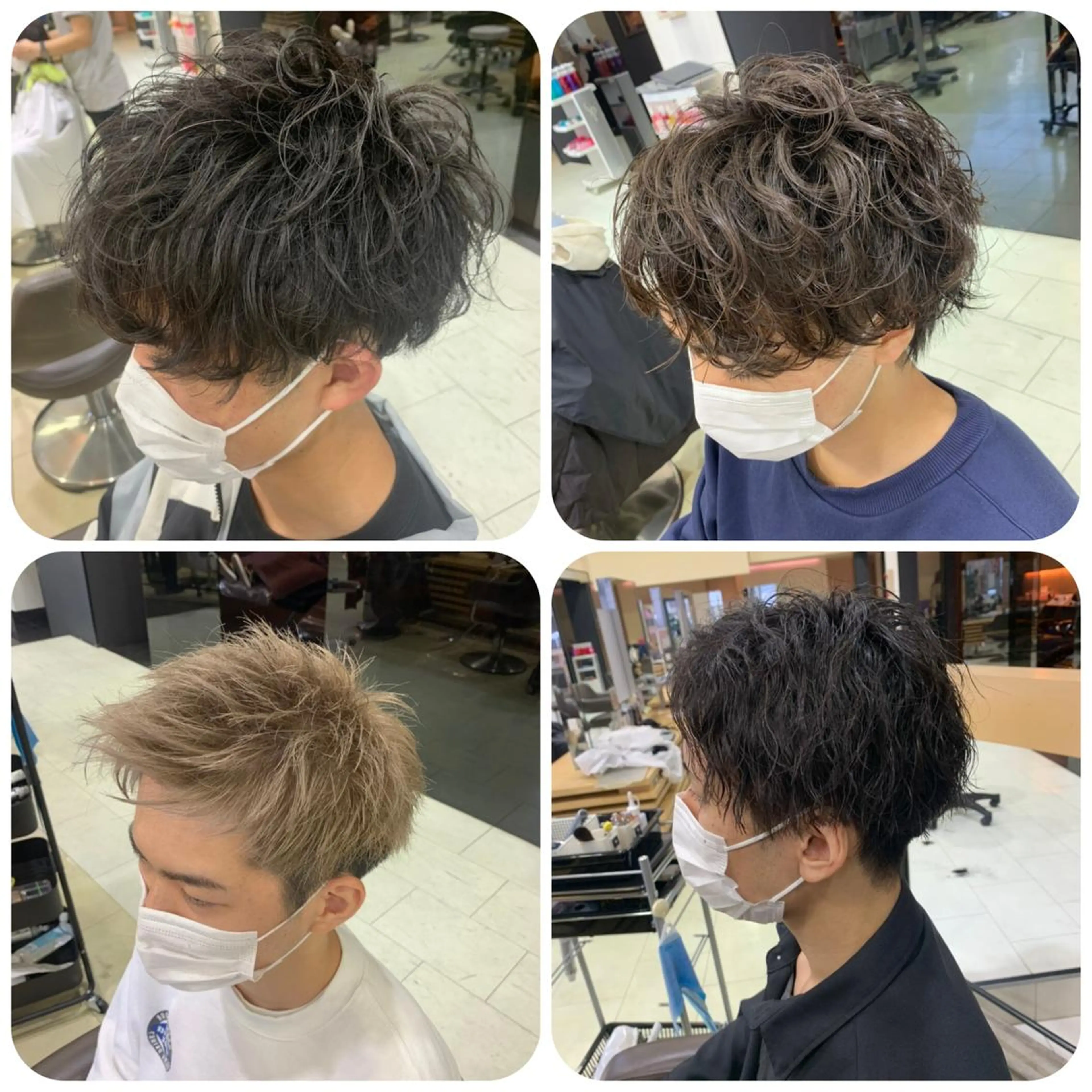 ミディアム カラー パーマ メンズ カット ヘアカラー メンズ特化 【かな】のヘアスタイル