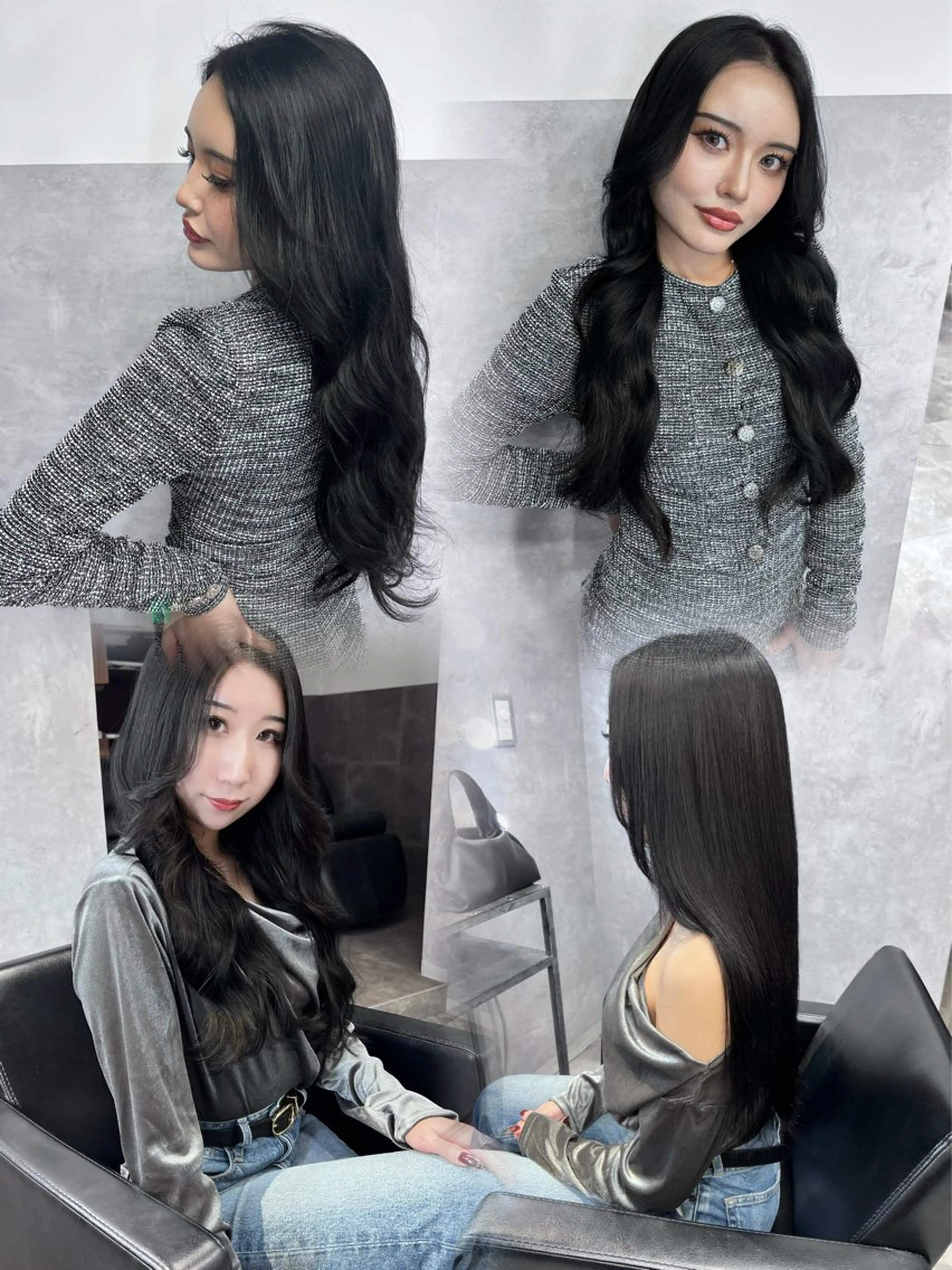 ロング カラー 黒髪 ブリーチ 透明感カラー 顔周りカット レイヤーカット 透明感/レイヤー 🇰🇷tomonaのヘアスタイル