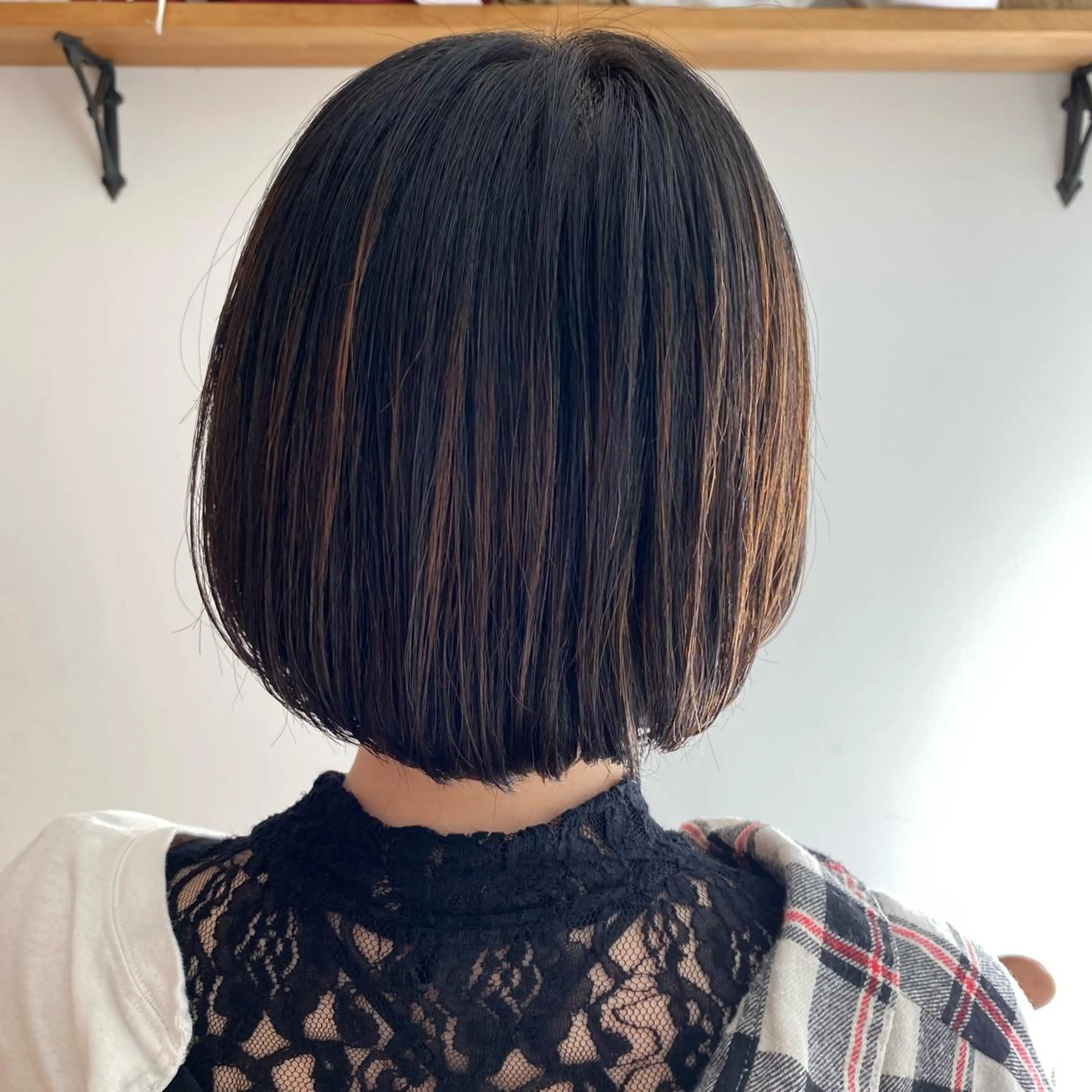 ミディアム ボブ ショート& パーマ　坂本のヘアスタイル