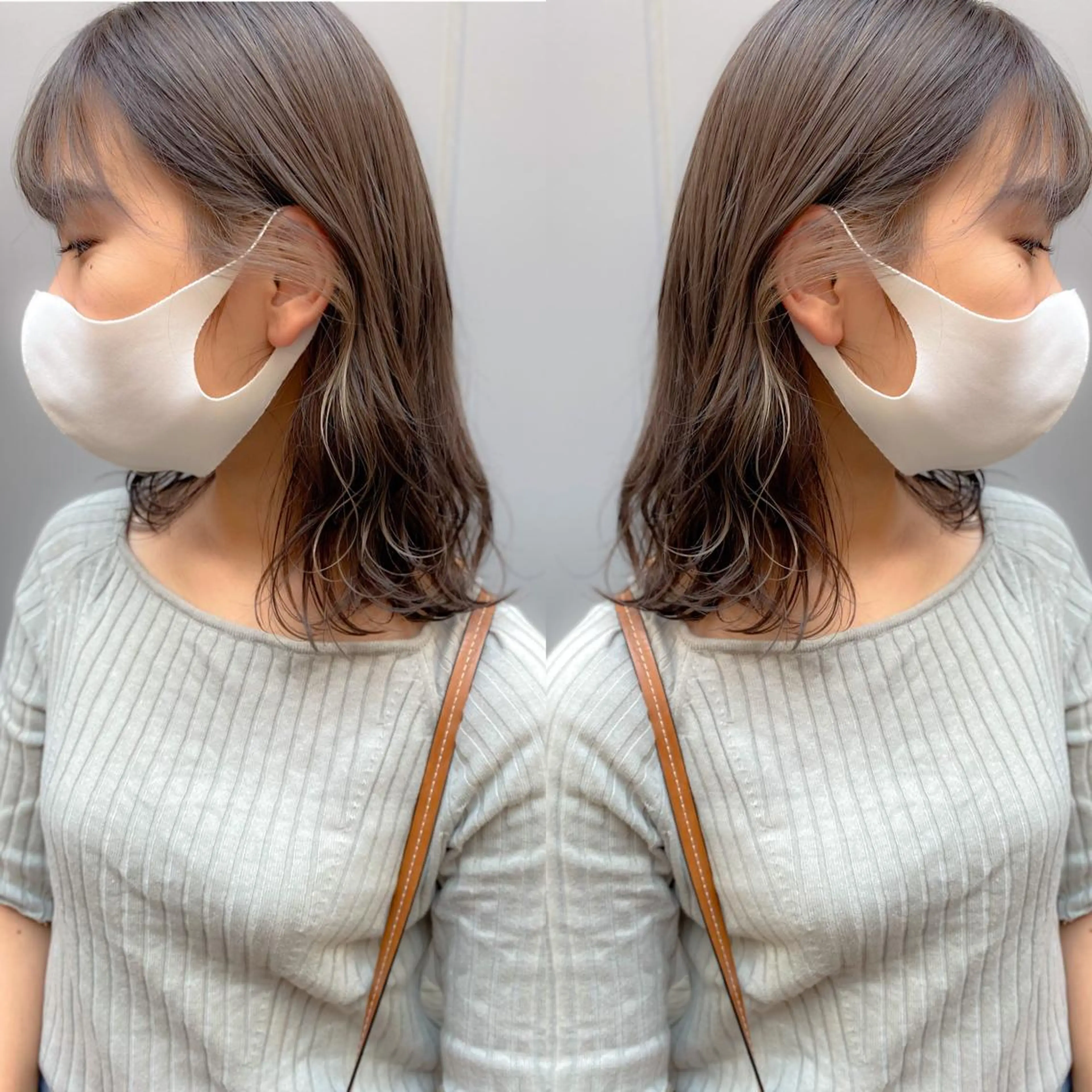 セミロング カラー ヘアアレンジ イヤリングカラー 外ハネヘア カット ヘアカラー トリートメント 竹内啓太 ボブのヘアスタイル