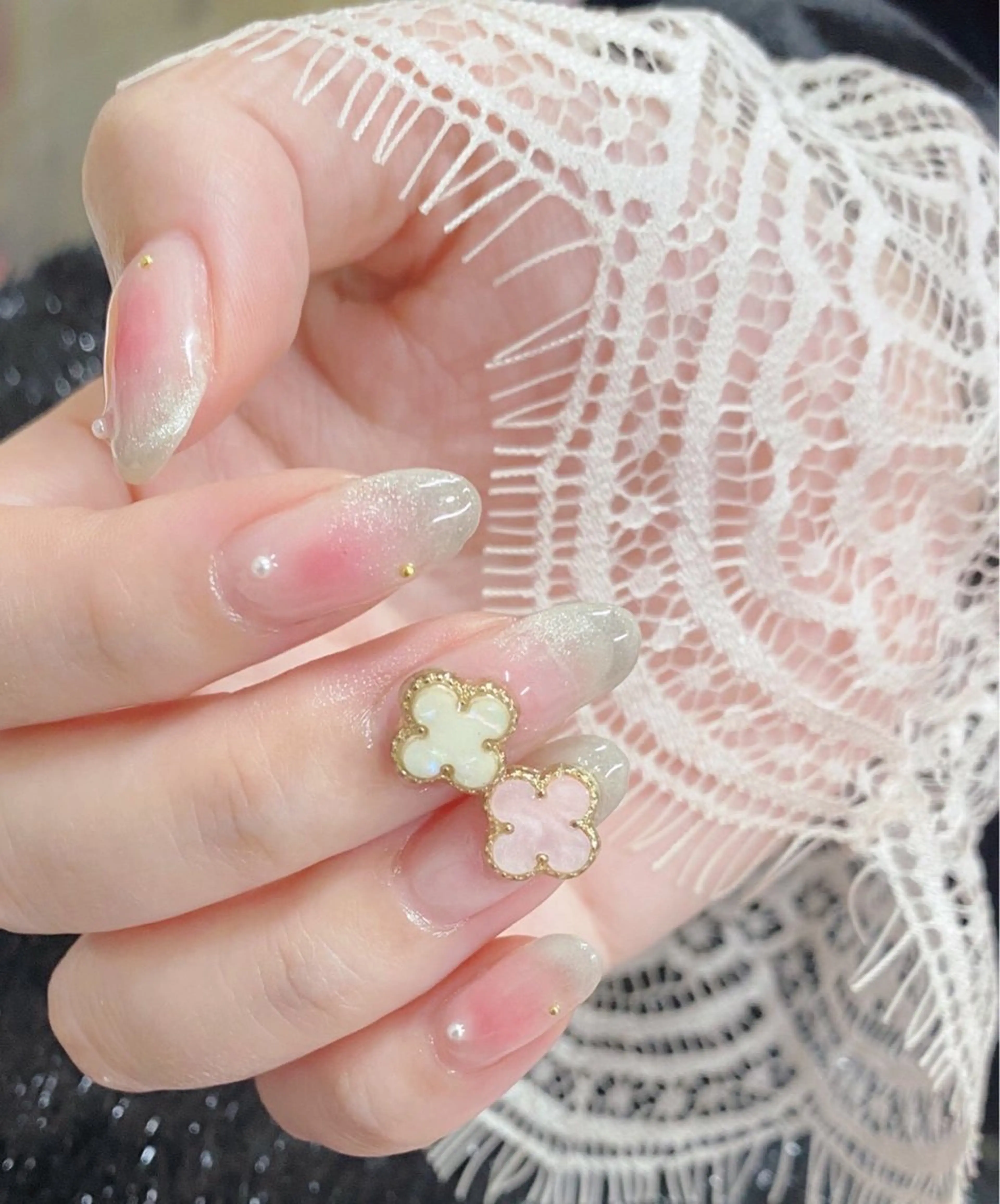 ネイル ダブルフレンチ フレンチネイル ガラスフレンチ マグネットネイル ミラーネイル ハンドネイル ハンドケア 大門浜松町 ネイルのネイルデザイン