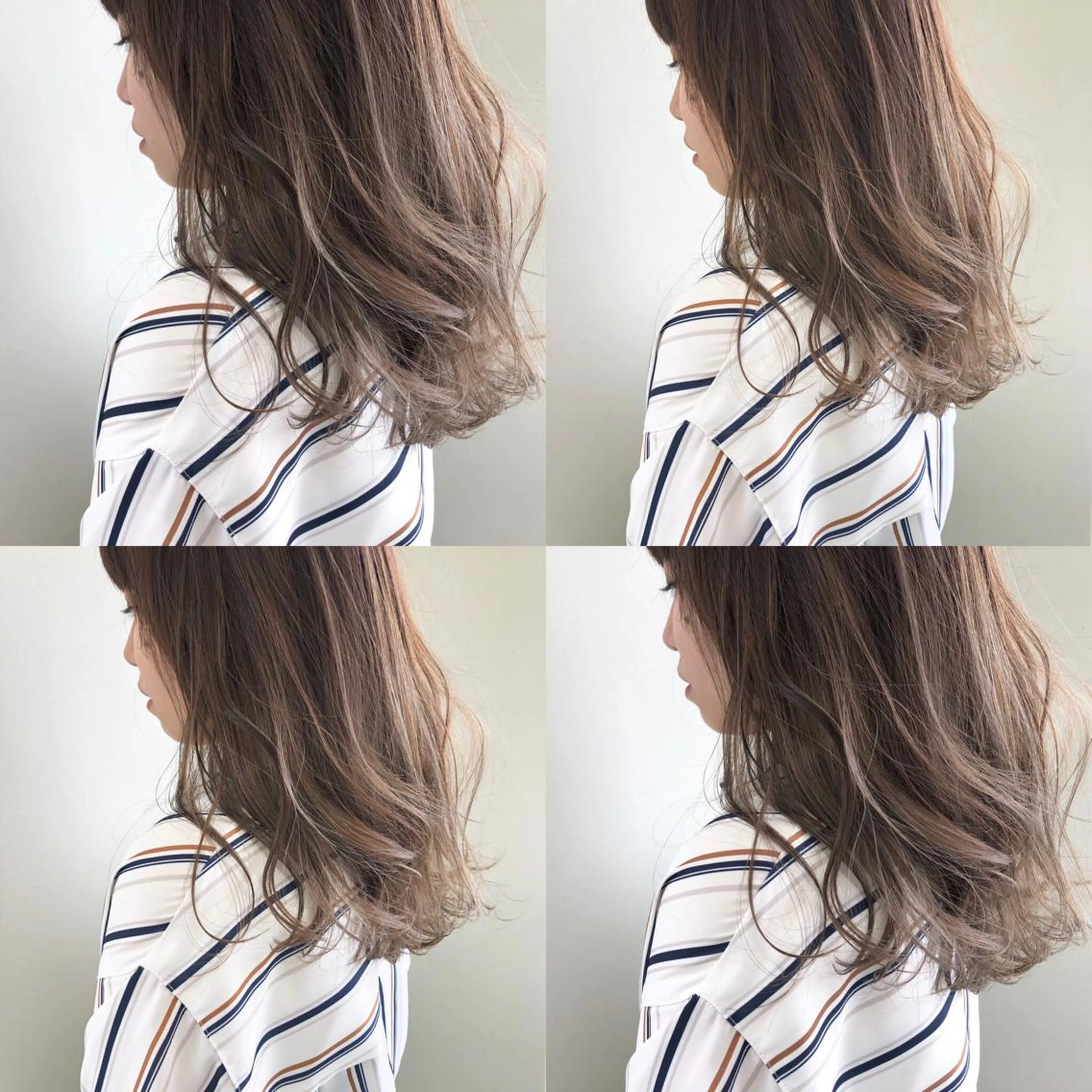 セミロング アッシュ ヘアカラー トリートメント 小澤大輔 YOLO hairのヘアスタイル