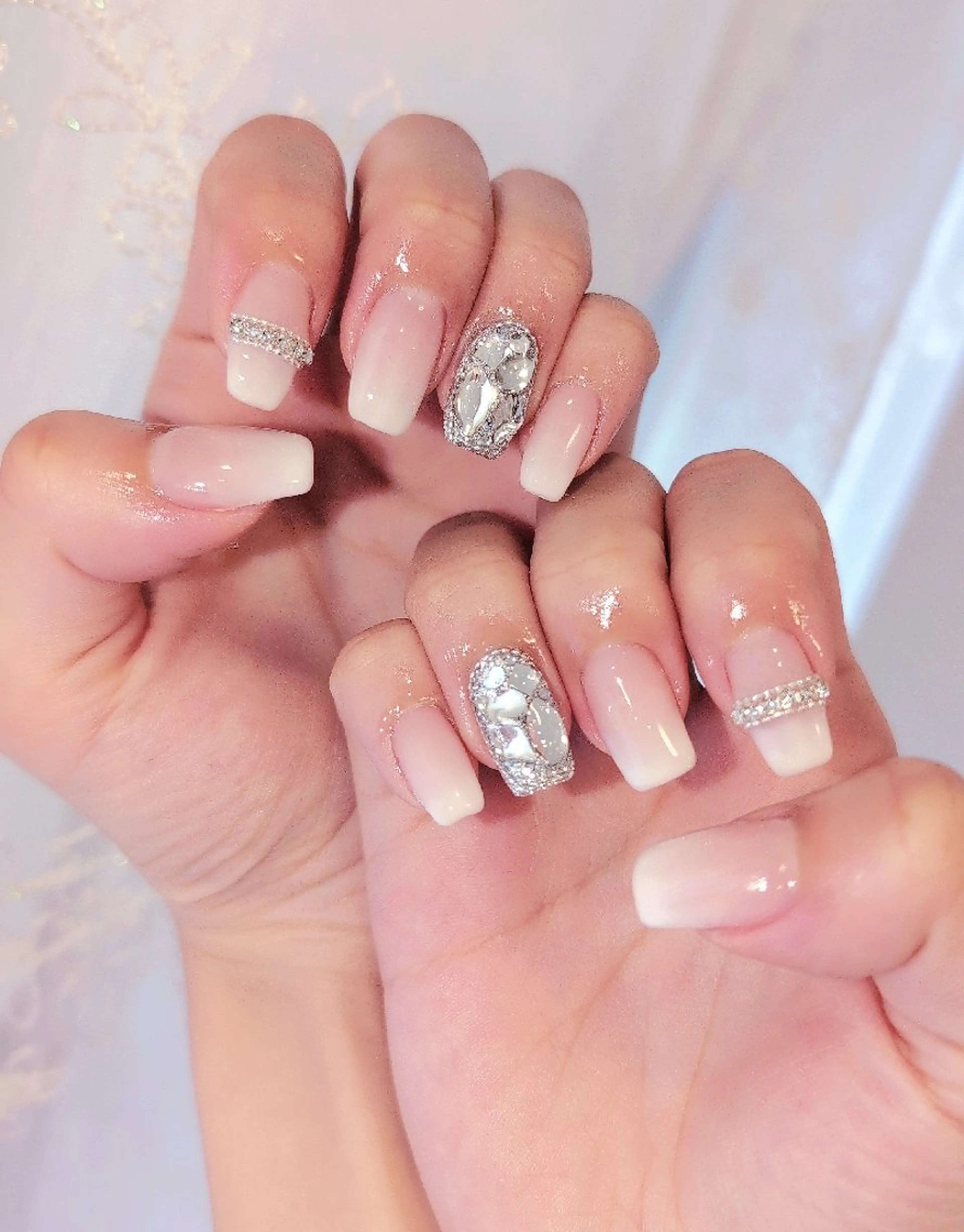 ネイル 長さ出し ジェルネイル 韓国ネイル マグネットネイル ニュアンスネイル ハンドネイル I LOVE ME NAIL.｡.:*♡のネイルデザイン