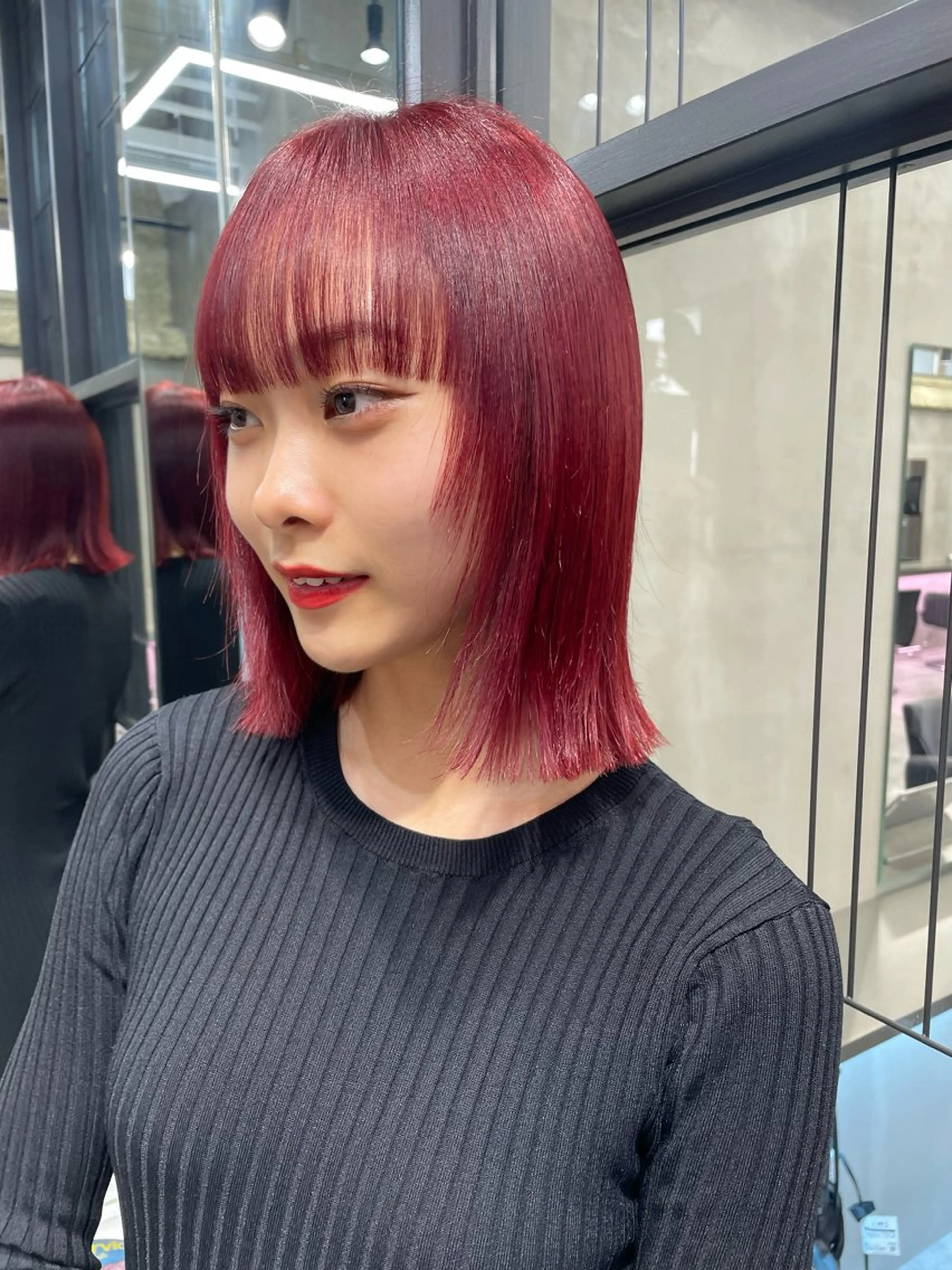 ミディアム カラー ヘアカラー トリートメント カノン/透明感カラー /酸性ストレートのヘアスタイル