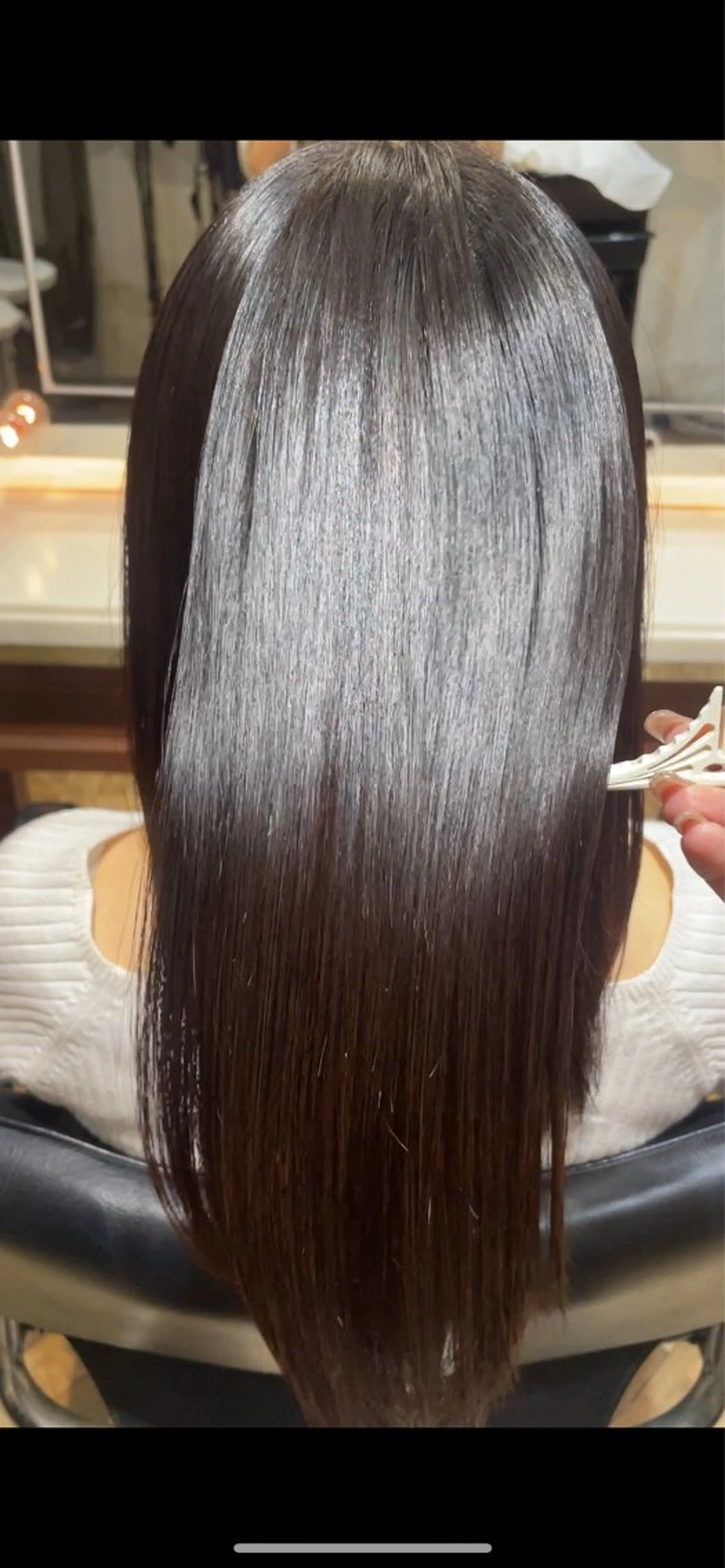 セミロング 髪質改善 カット 縮毛矯正 トリートメント ご新規様限定 透明感カラーKANAのヘアスタイル