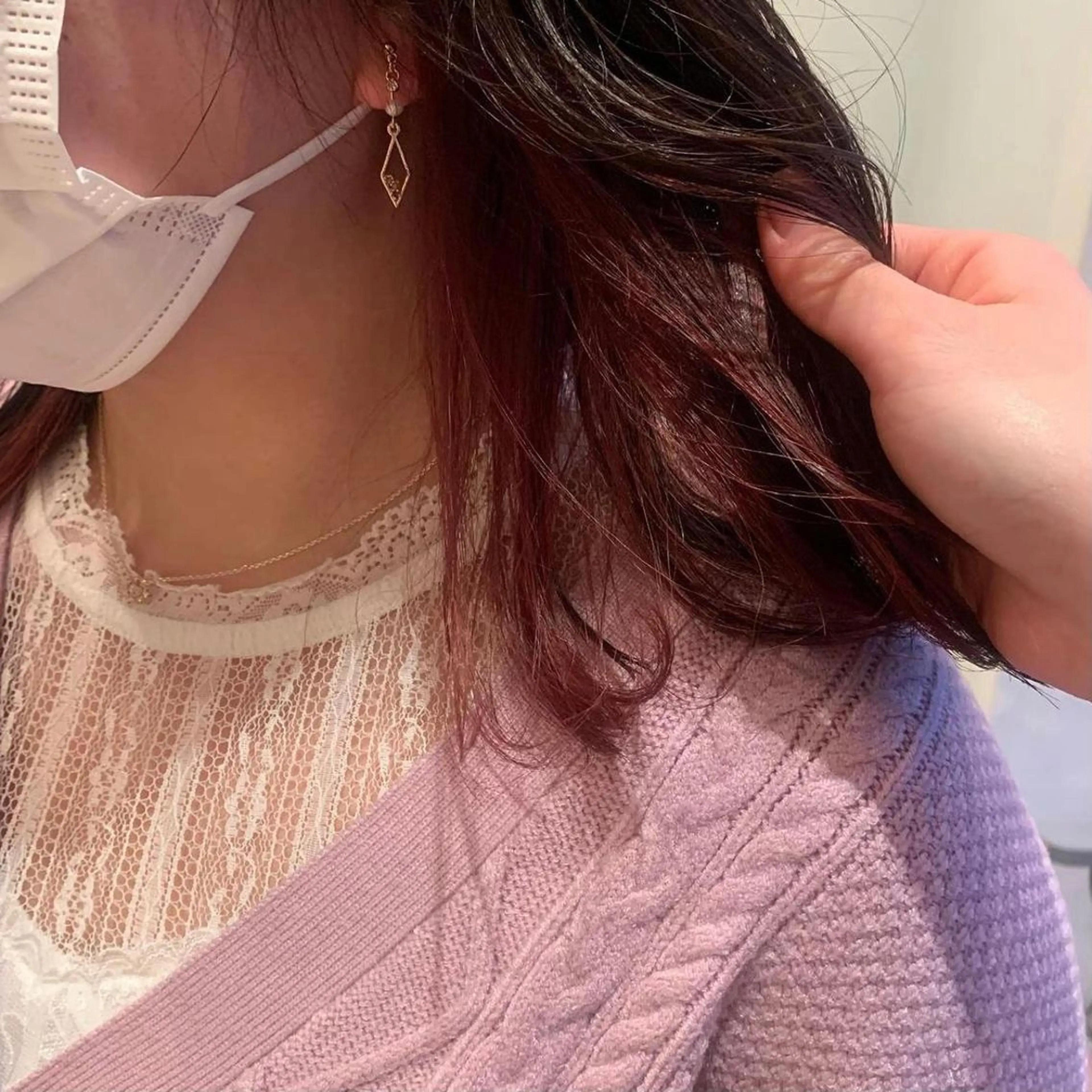 ミディアム カラー ブラウンカラー インナーカラー ピンクカラー ピンクブラウン BAROQUE gotou 🌙のヘアスタイル