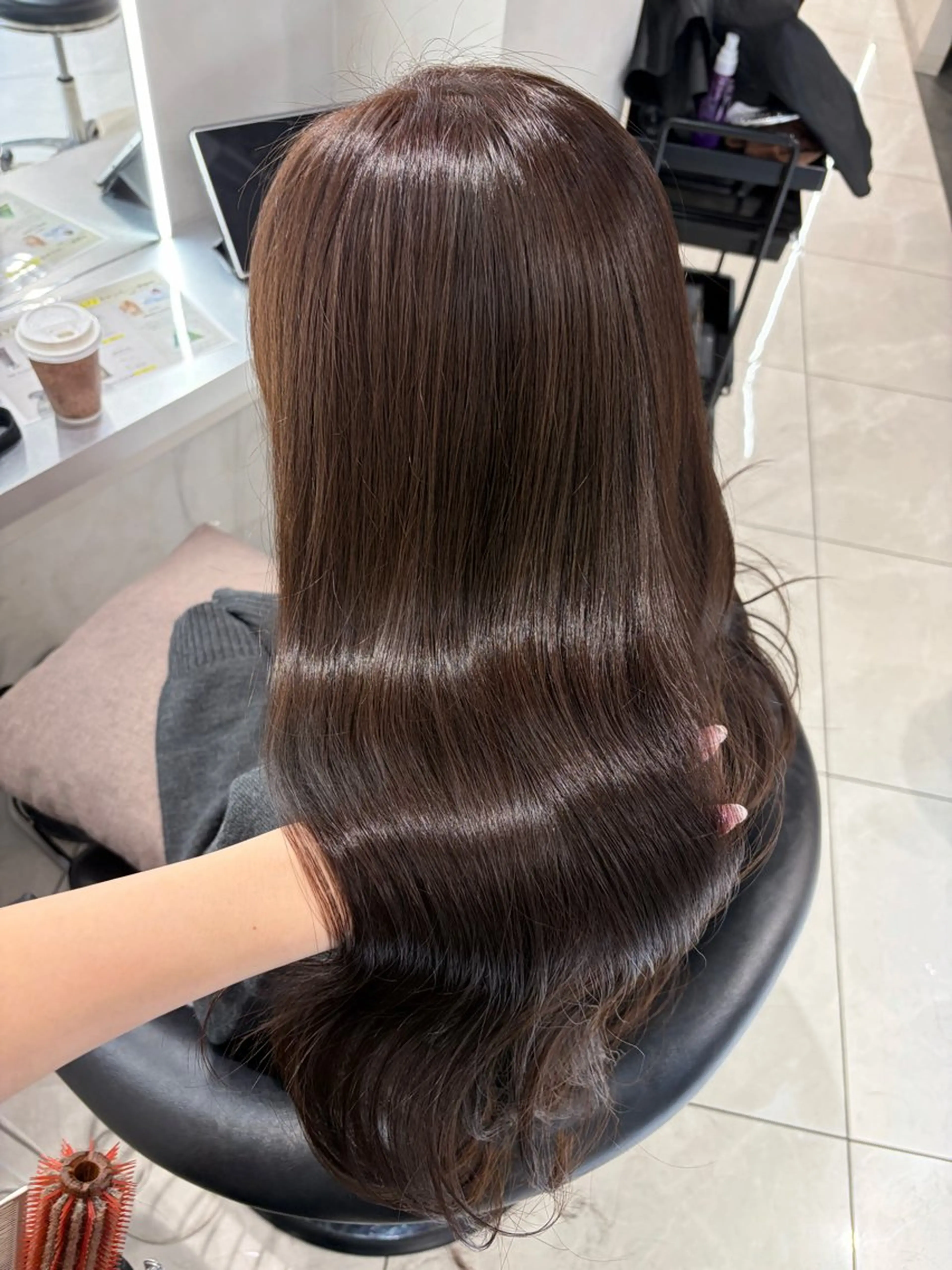 ロング カラー ブラウンカラー チョコレートブラウン 透明感カラー カット ヘアカラー トリートメント 韓国レイヤー×モテ髪 /MITSUKI🤍のヘアスタイル