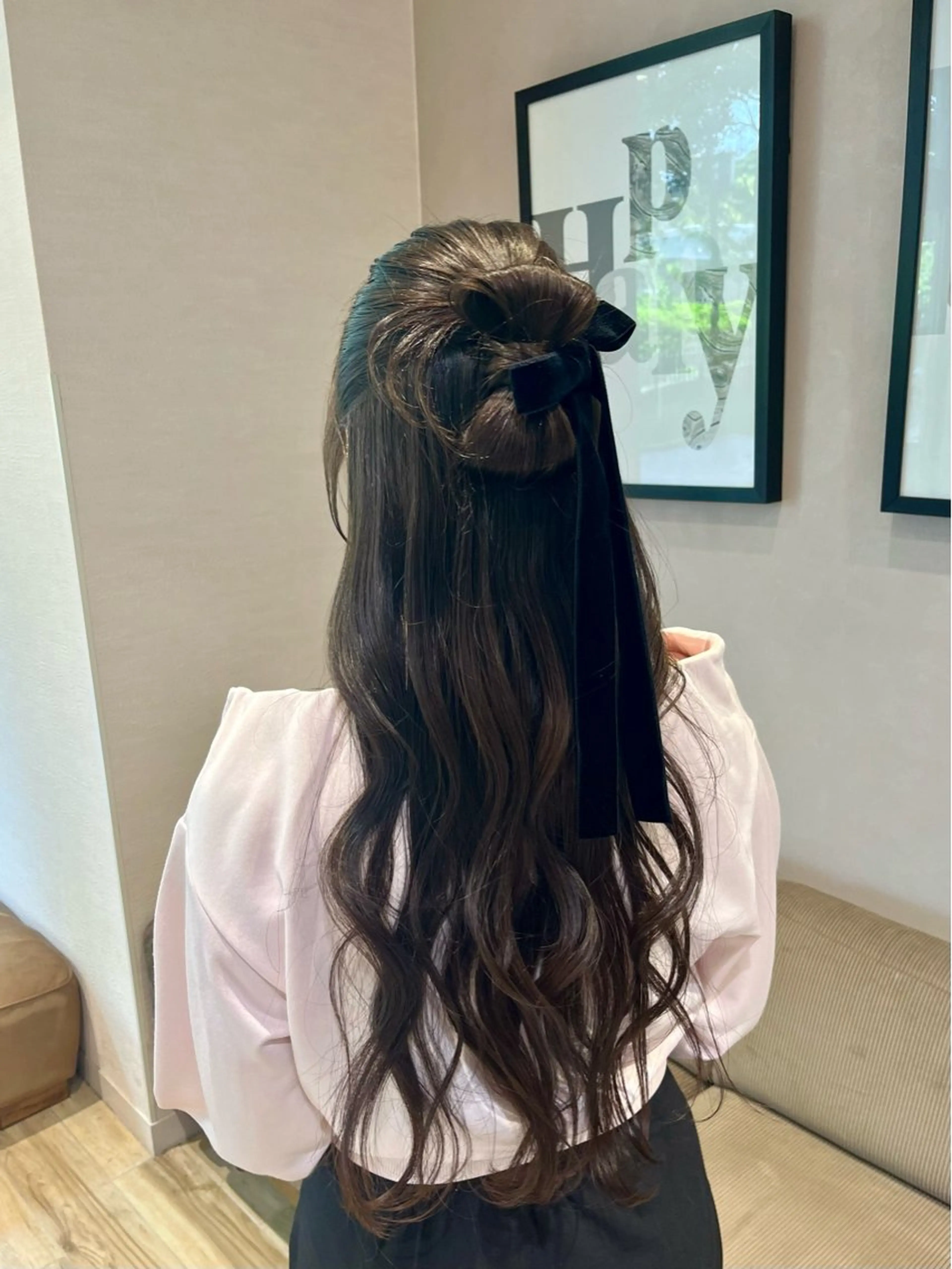 ヘアアレンジ ハーフアップ レイヤー⌇﻿アレンジ ⌇﻿misato🩶のヘアスタイル