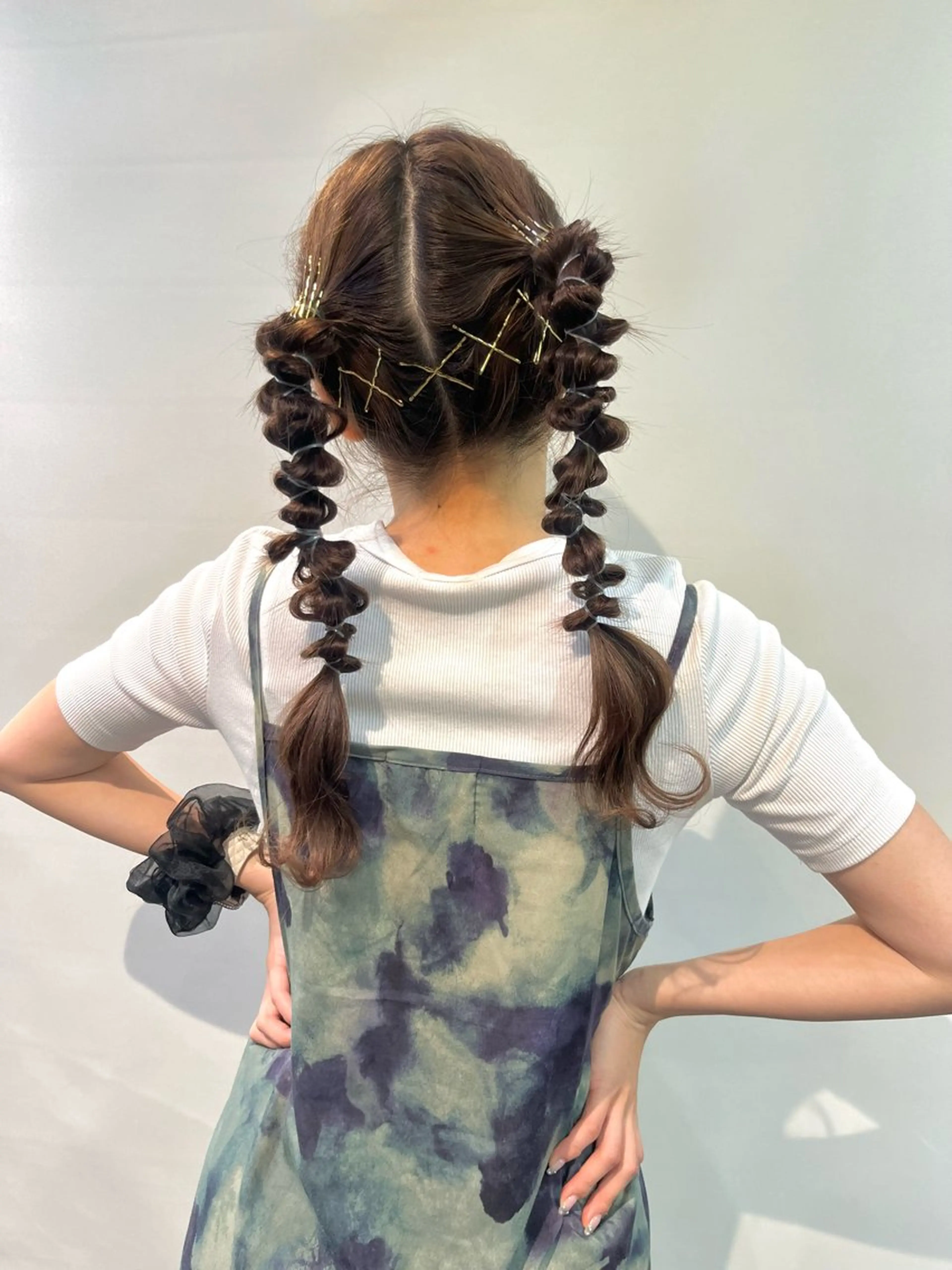 ヘアアレンジ 💖デザインカラー/ タダ ハナカ💖のヘアスタイル