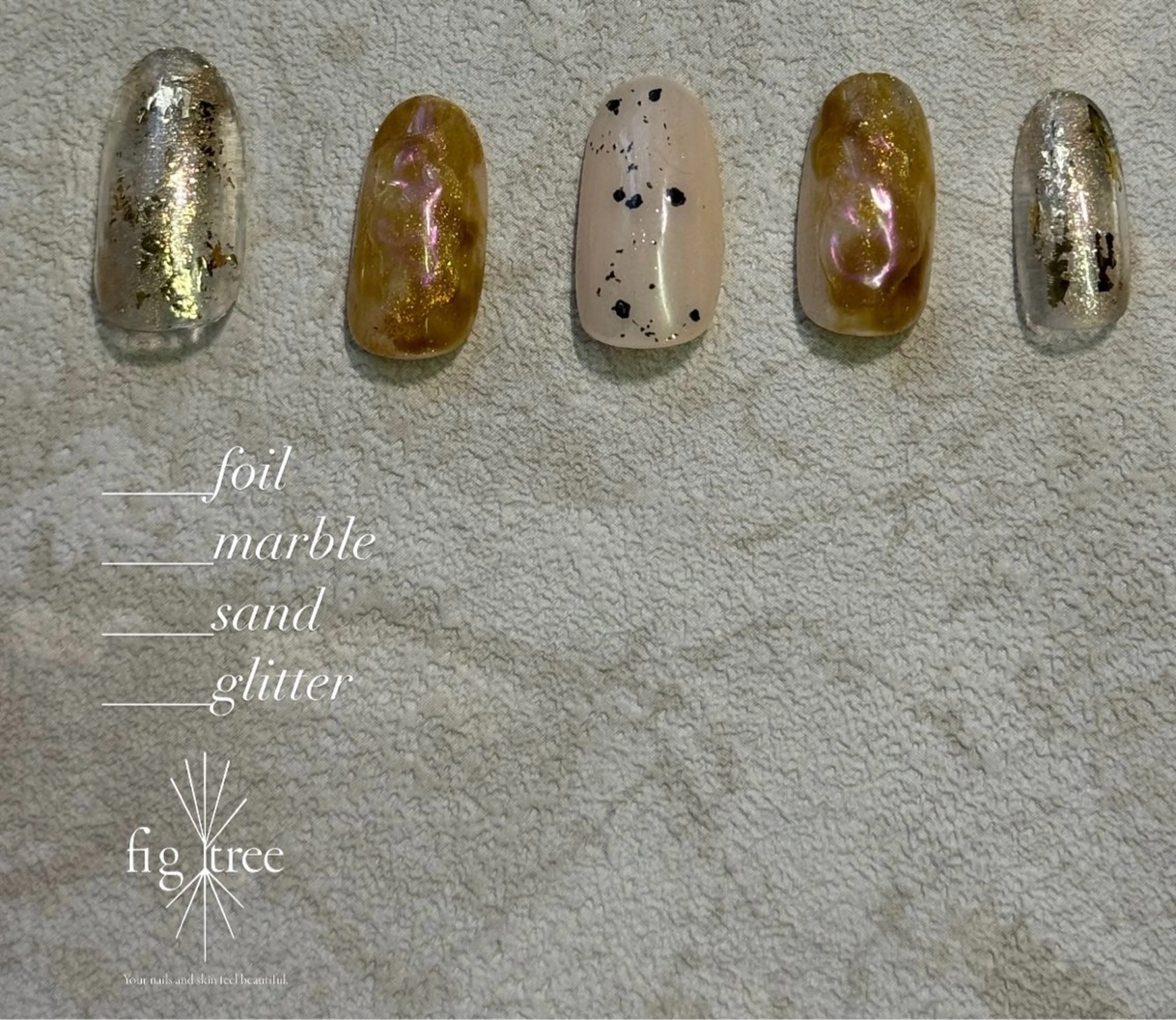 ネイル ニュアンスネイル fig  tree 地爪育成モニターのネイルデザイン