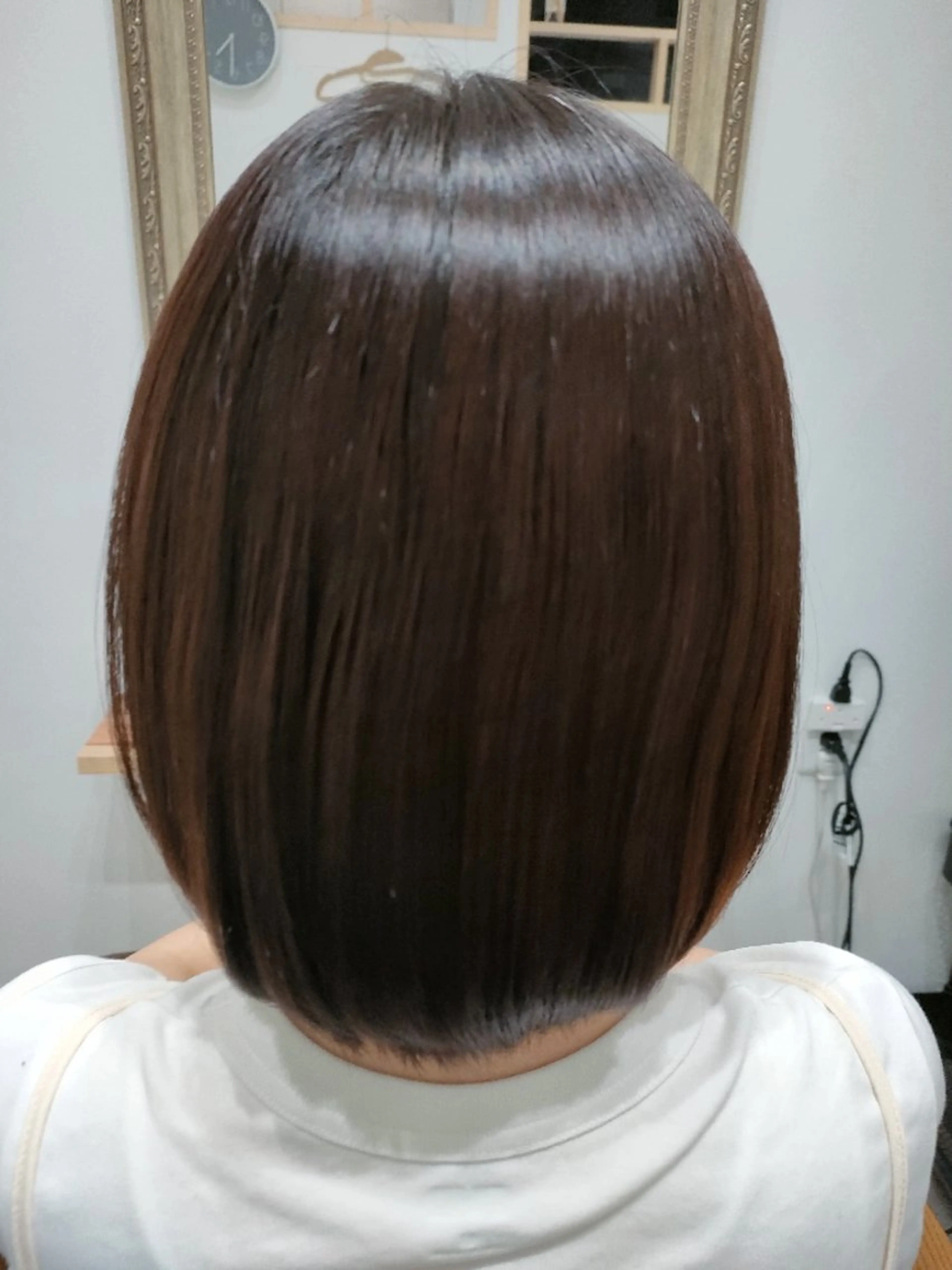 ミディアム 縮毛矯正 髪質改善美容室bokuno鳴海店所属・髪質改善/星野久美子 /撮影モデル募集のヘアスタイル