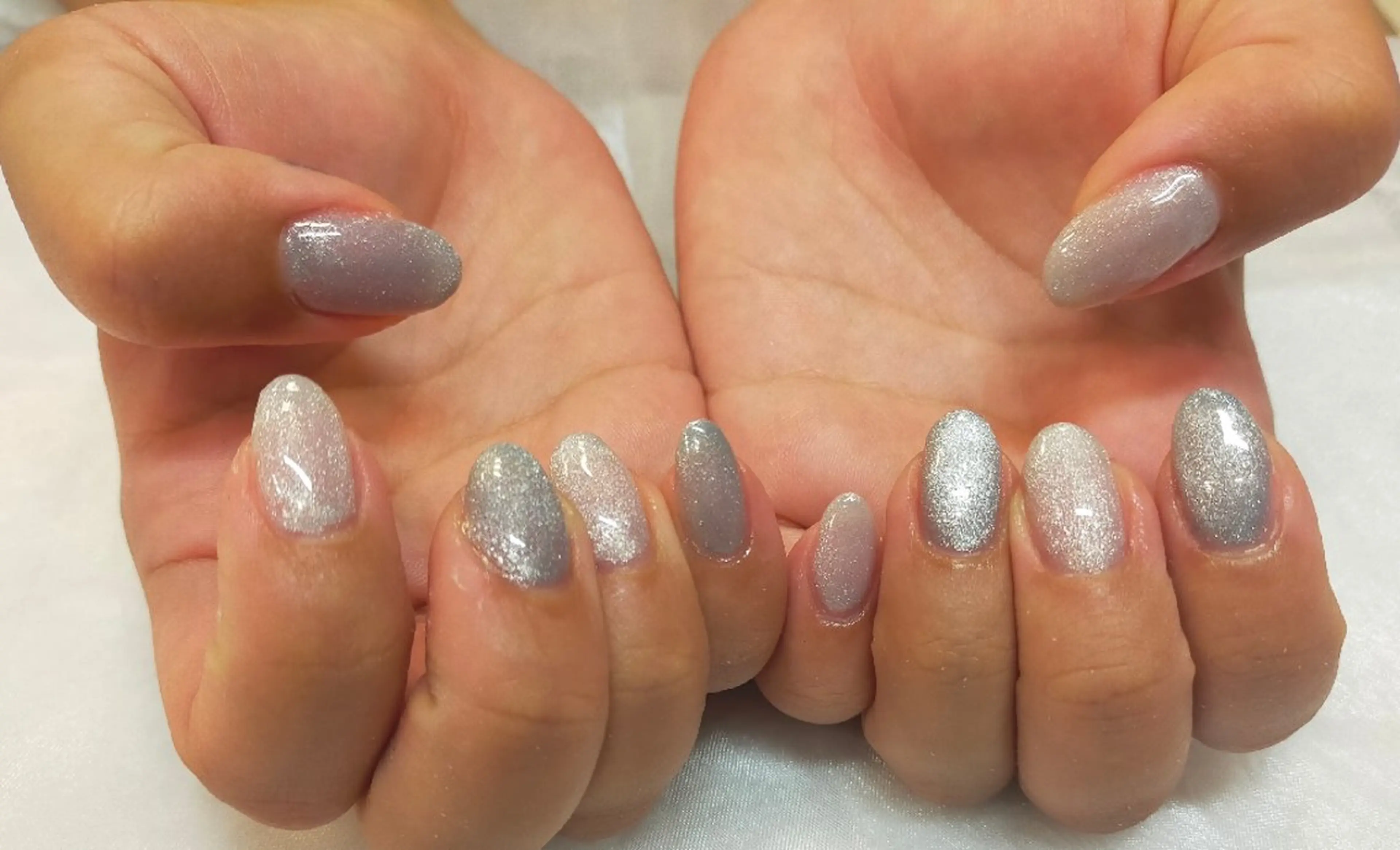 ネイル ブルー キラキラネイル マグネットネイル シルバー maruyasu. yのネイルデザイン