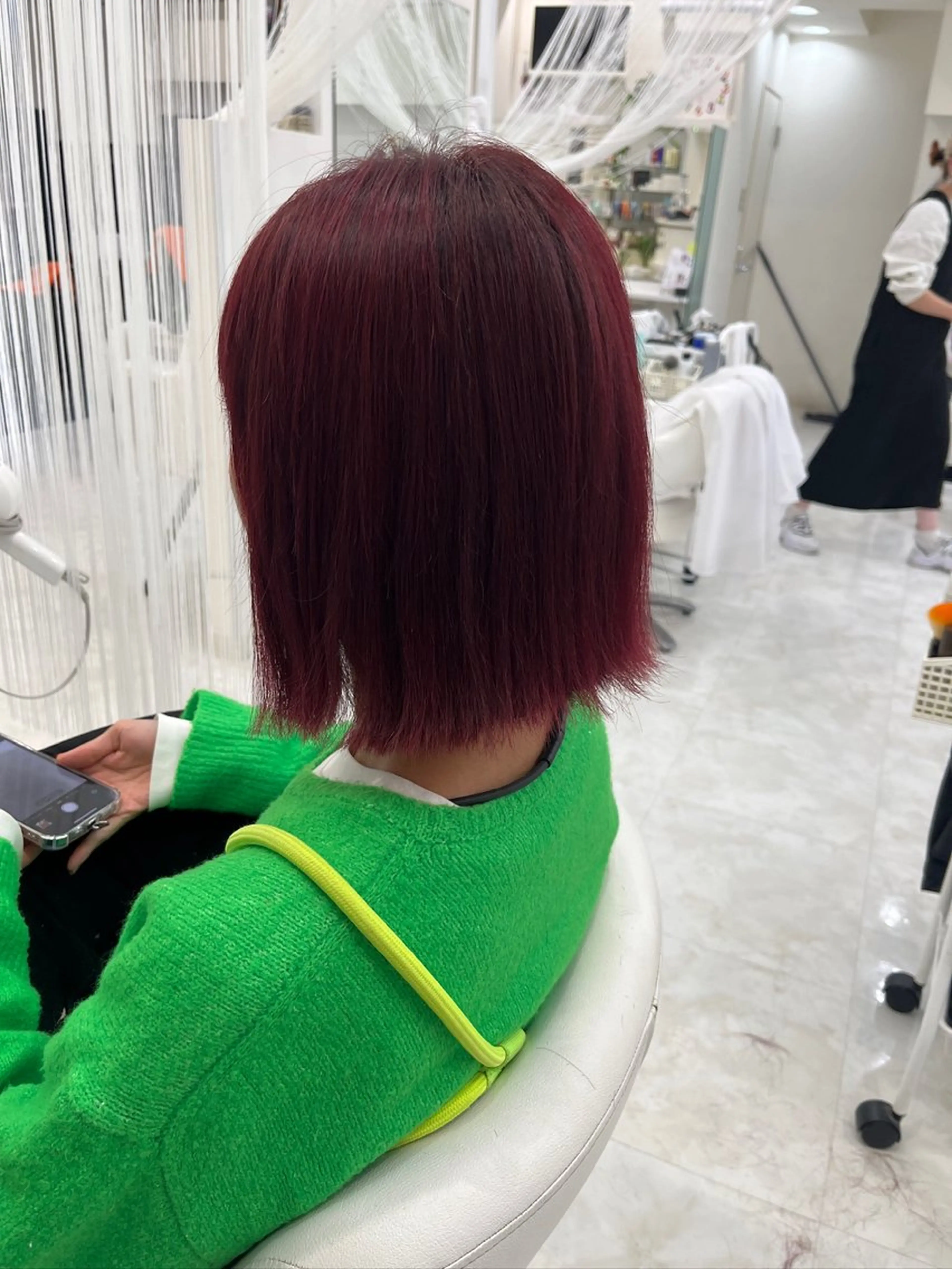 ショート カラー ボブ 外ハネヘア カット ヘアカラー 山森 大地のヘアスタイル