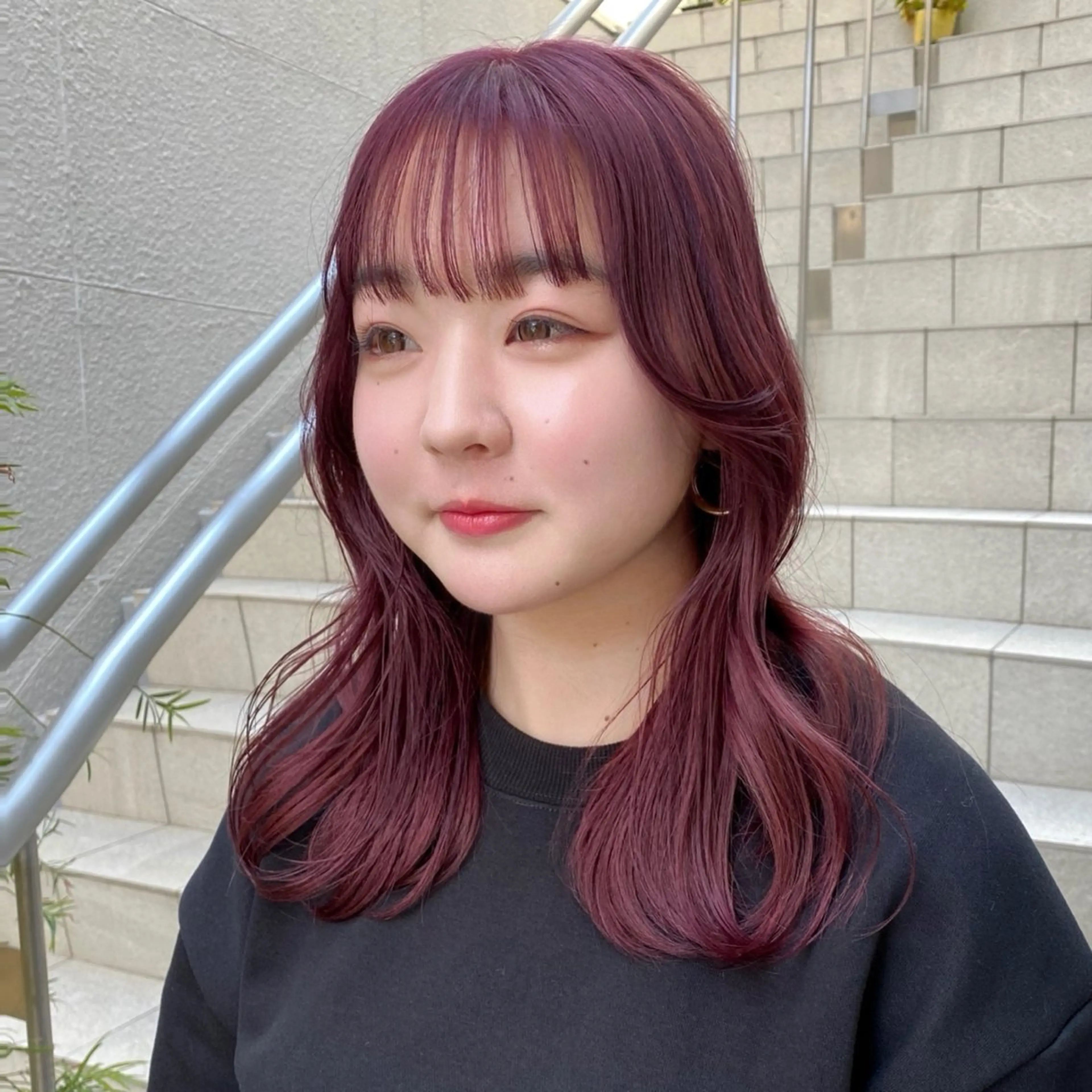 セミロング カラー ヘアアレンジ カット ヘアカラー トリートメント 💗💗韓国レイヤー yu-ki💗💗のヘアスタイル