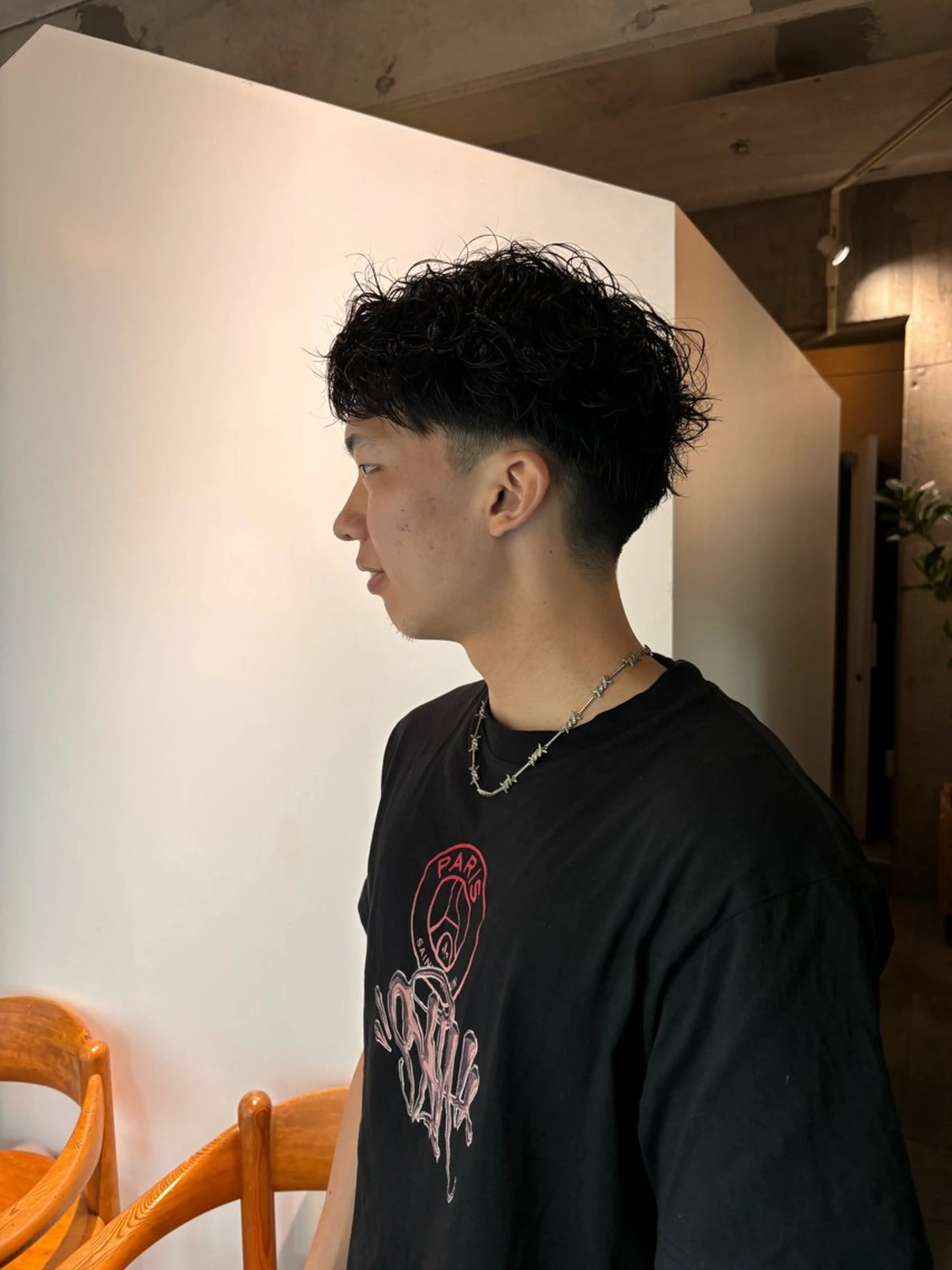 メンズ ショート パーマ メンズパーマ mirai/レイヤー ボブ/デザインのヘアスタイル