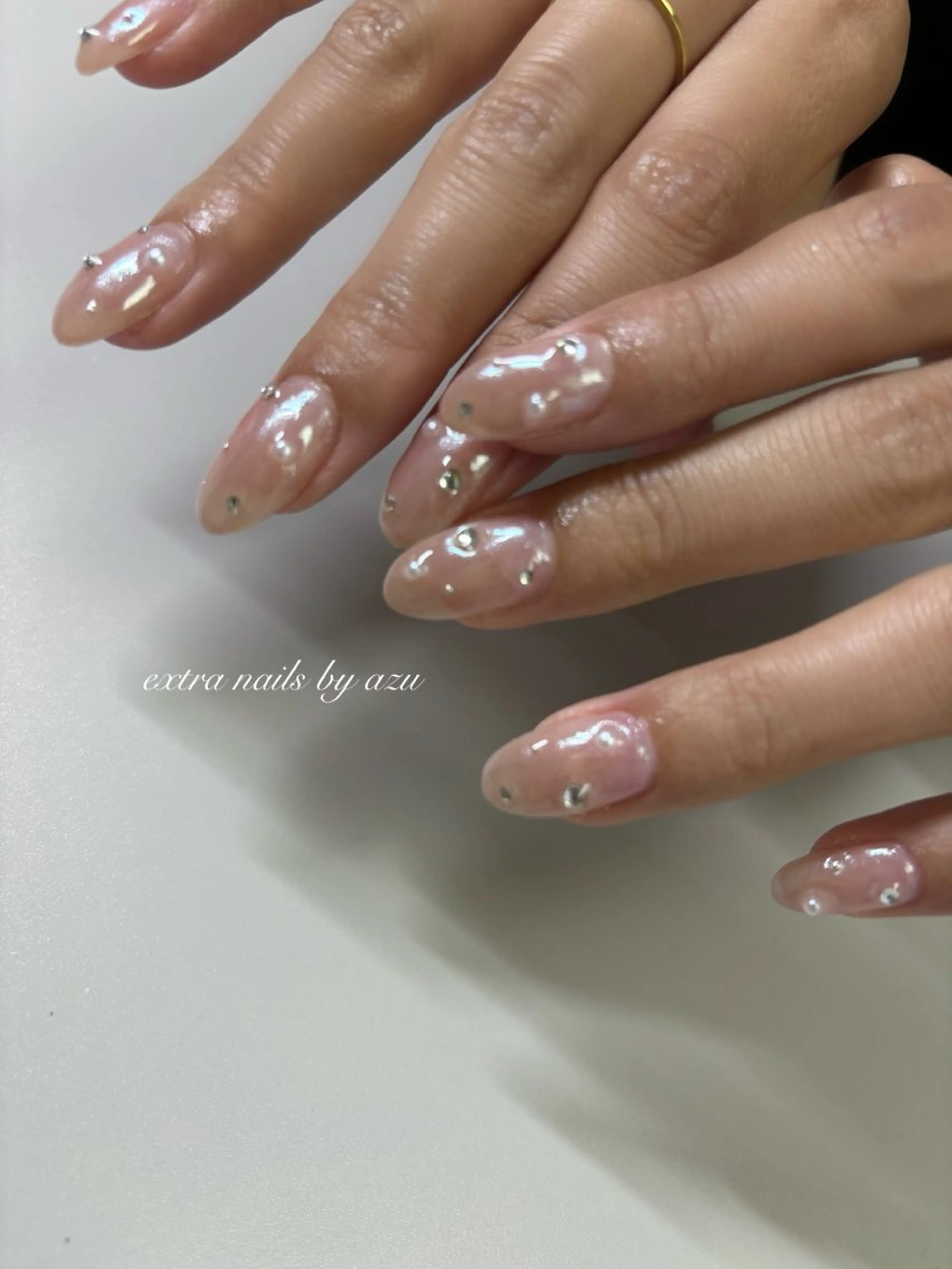 ネイル オフィスネイル ワンホンネイル ハンドネイル extranails ／lemellaのネイルデザイン