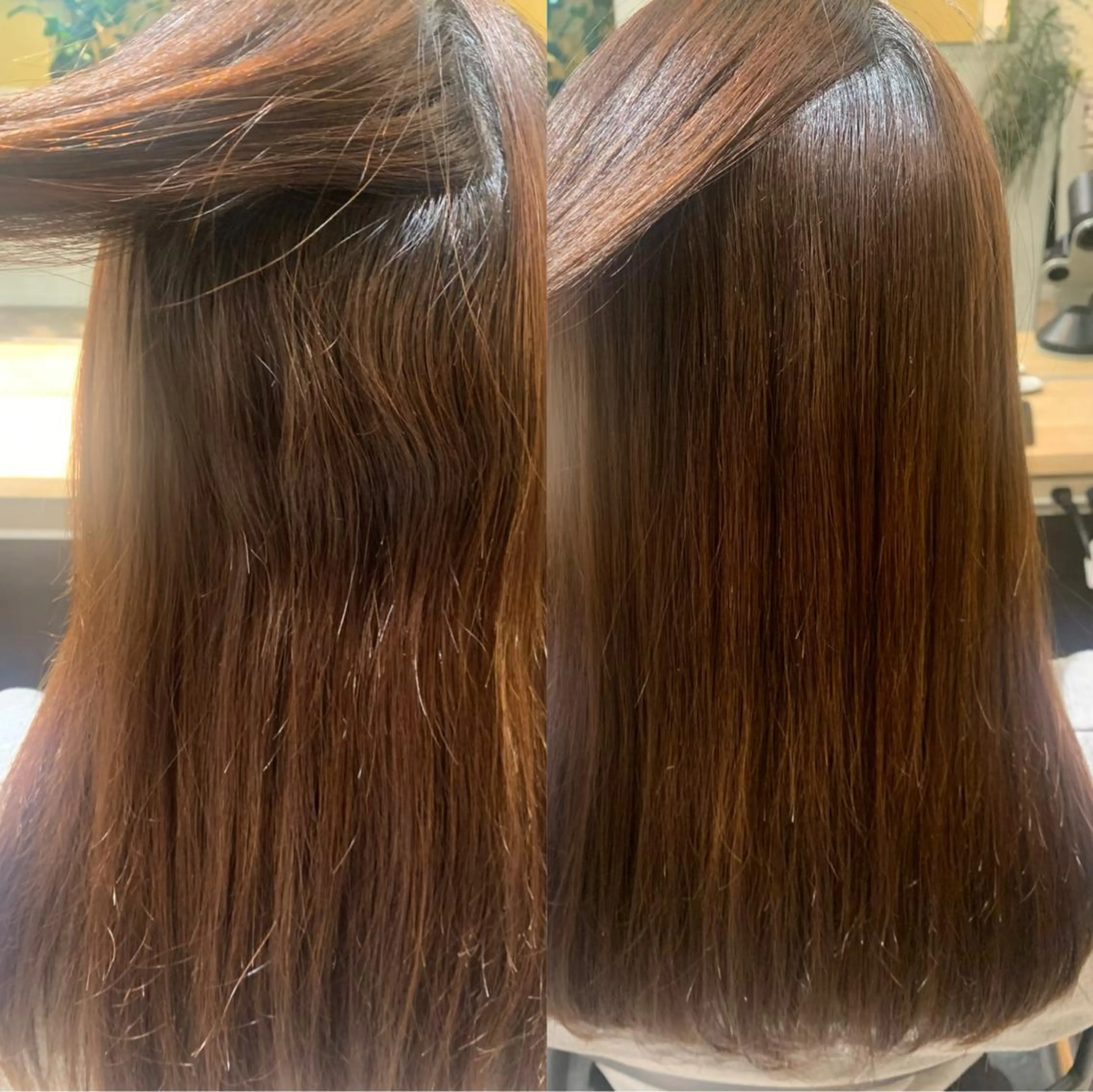 セミロング パーマ ストレートパーマ カット 縮毛矯正 トリートメント hub hair レイヤー/透明感のヘアスタイル