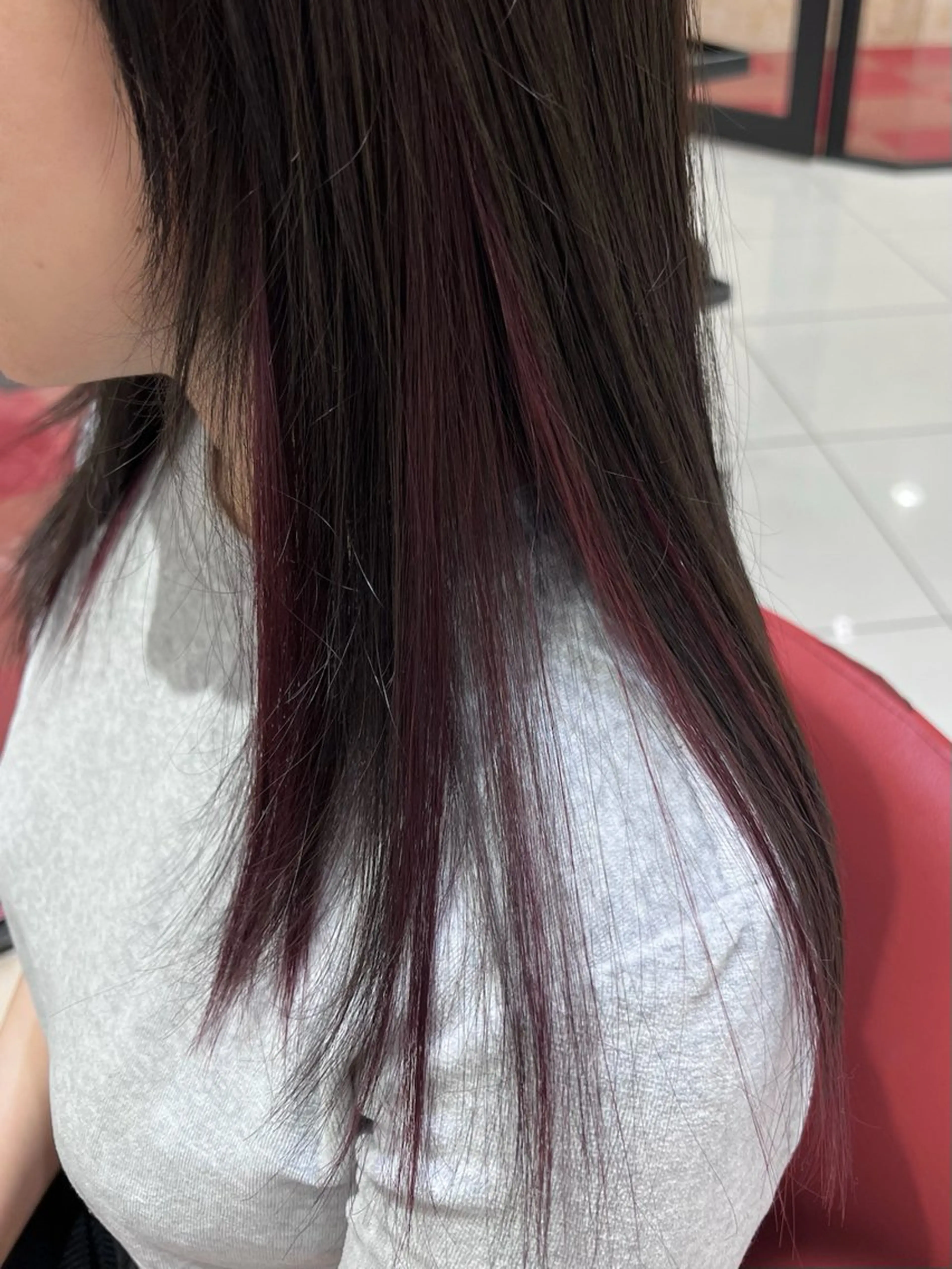 カラー イヤリングカラー 松原 梨華のヘアスタイル