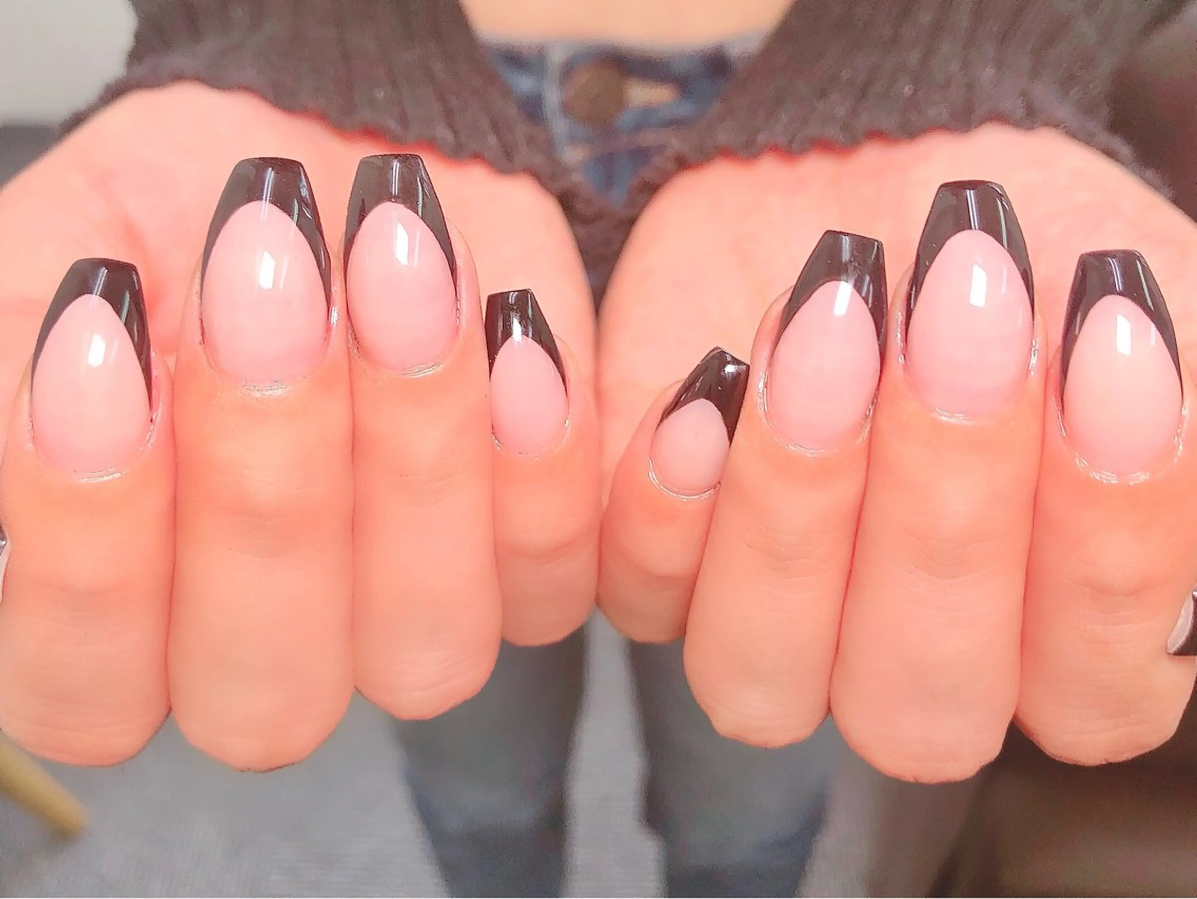 ネイル 長さ出し フレンチネイル ジェルネイル ハンドネイル en.所属・en. NATSUKOのネイルデザイン