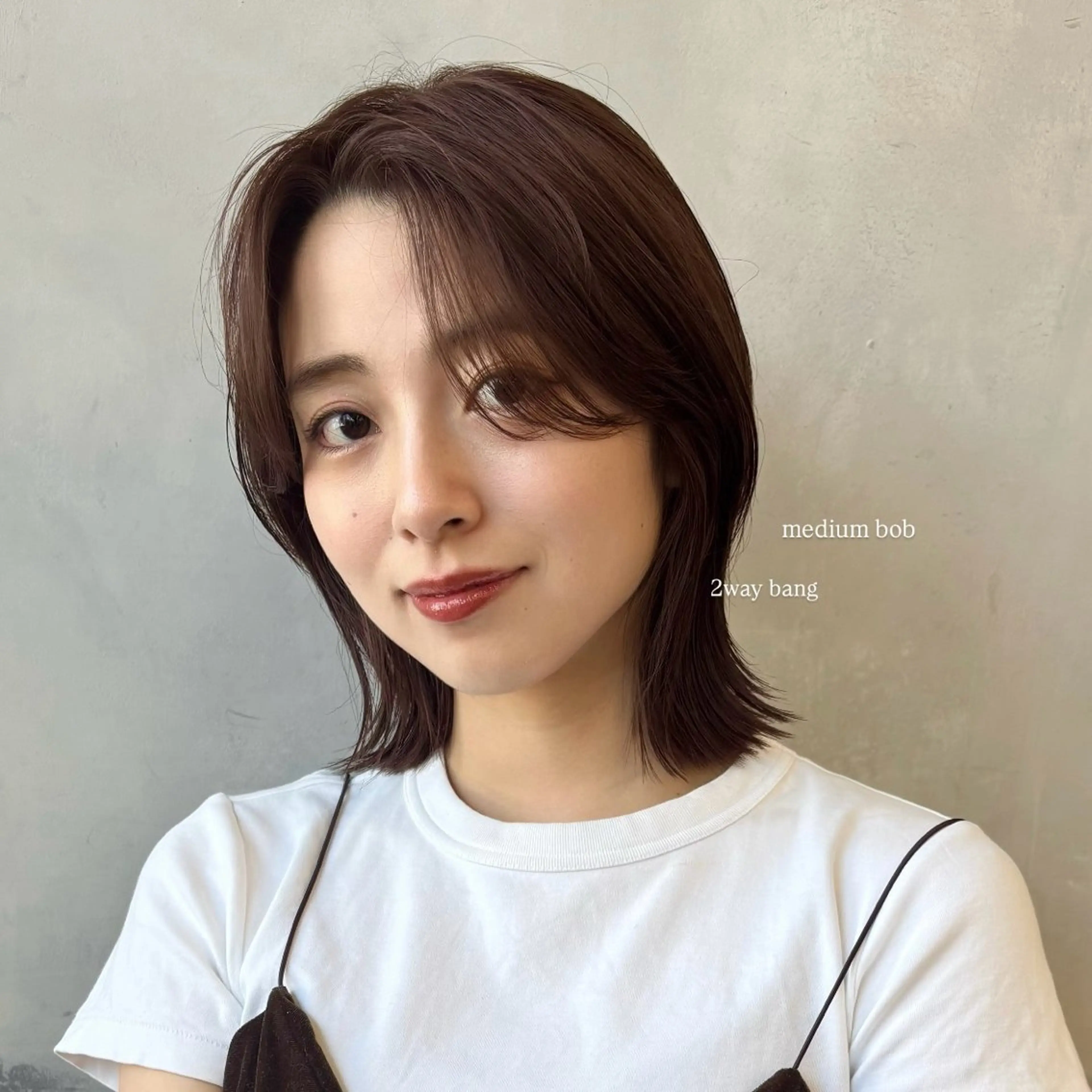 ミディアム カット ヘアカラー saki‪🌱‬♡ /ボブ/透明感カラーのヘアスタイル